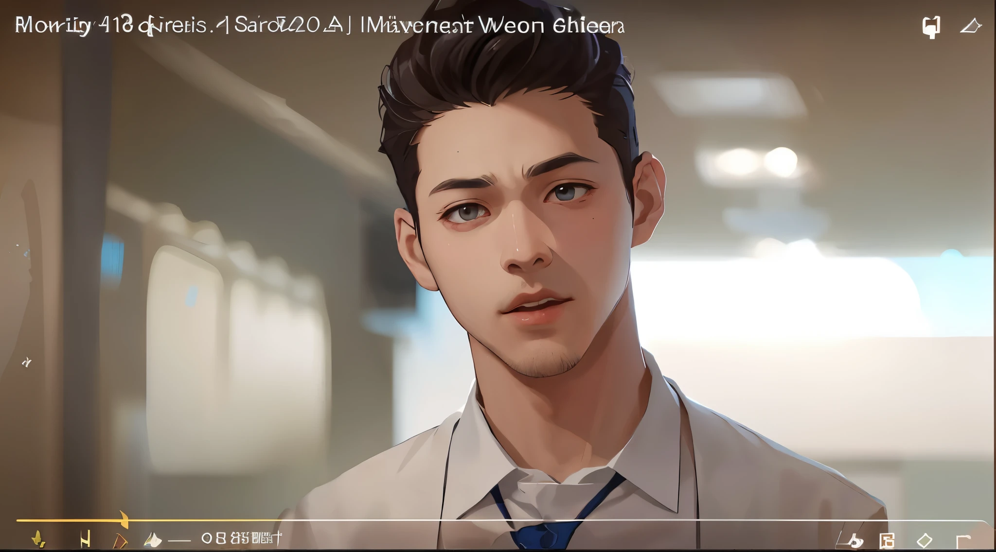There is a man, he is upset, he shouts with fury in a white shirt and tie, looking at the camera., obra de arte al estilo de guweiz, arte cg anime suave, inspirado en Yanjun Cheng, fanart oficial, inspirado por Jean Malouel, inspired by Itō Ogura Yonesuke, inspirado por Zhang Han, in bowater art style