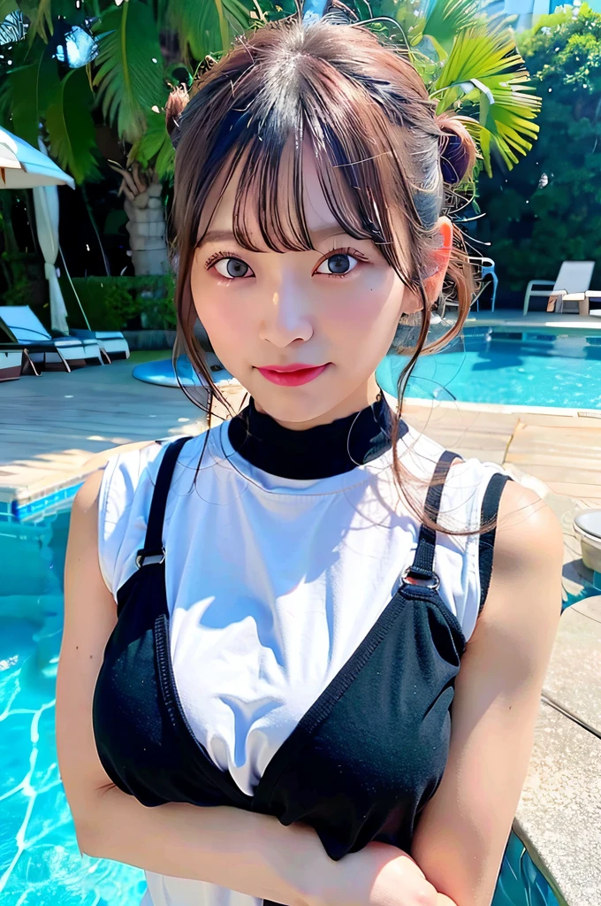 white shirt and black vest