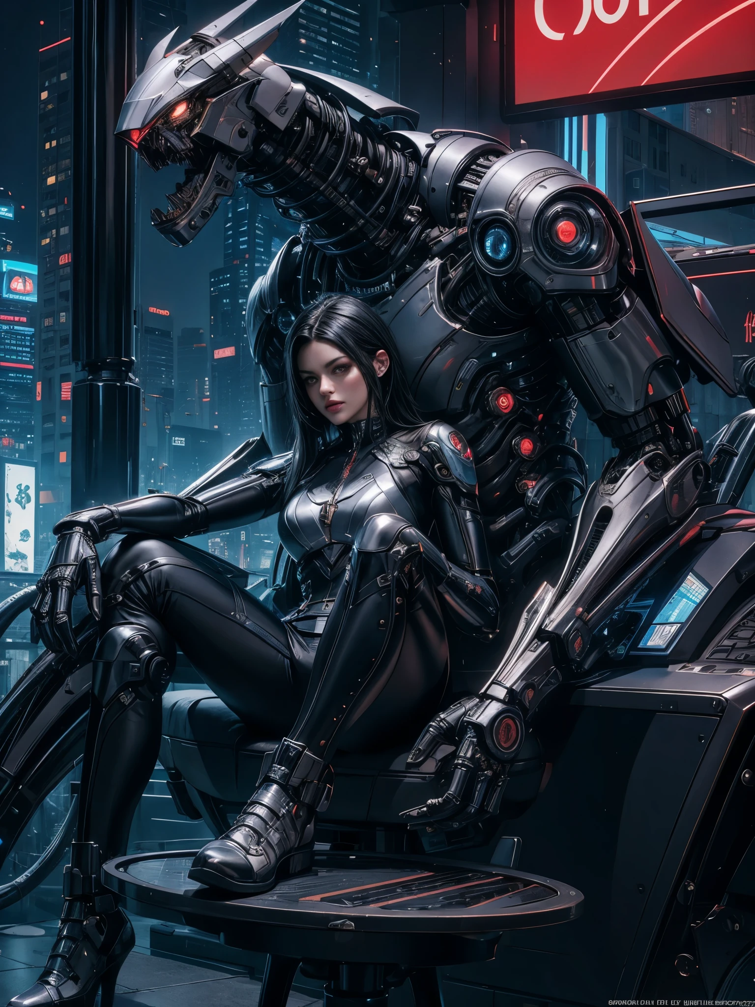 intricate ultra detailed 3d render of a beautiful porcelain woman profile, android face, cyborg, robotic parts, 150mm, beautiful studio soft light, edge lighting, vibrant details, fancy cyberpunk, lace, hyper realistic, anatomical, facial muscles, electric wires, microchip, elegant and beautiful background, octane render, HR Giger style, 8k, best quality, masterpiece, illustration, extremely delicate and beautiful, extremely detailed, CG, unity wallpaper (realistic, photorealistic: 1.37), amazing ,detailed,masterpiece,best quality,official art,extremely detailed CG Unity 8k wallpaper,absurdres,incredibly absurd,robot,silver helmet,full body,sitting