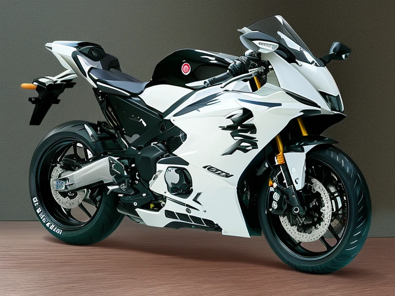 black sport bike、full cowl model、The R9 logo or sticker is affixed to the side of the vehicle.