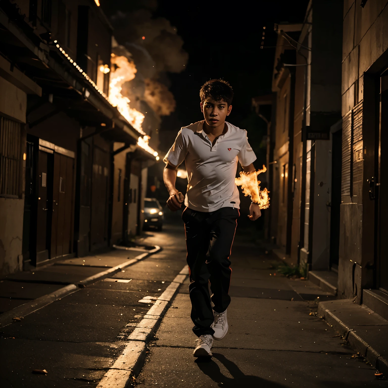 A boy with a burning heart, a lover who ran away from him 