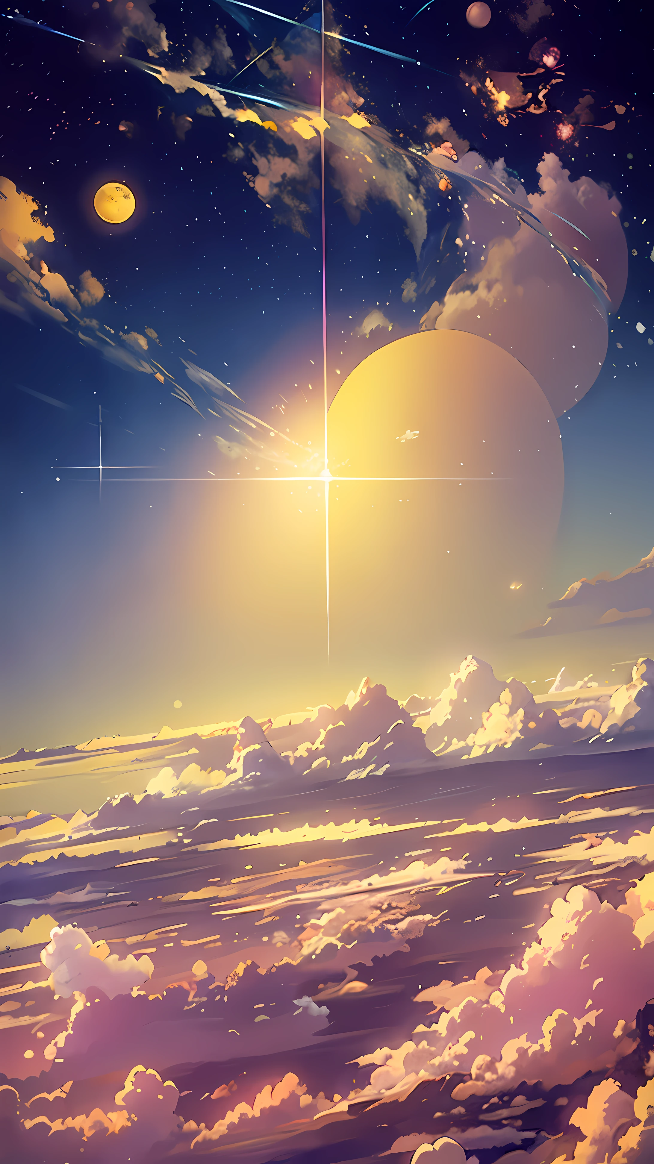 Anime anime wallpaper sky and stars view, universe sky. author：Xin Haicheng, anime art wallpaper 4k, anime art wallpaper 4k, Anime Art Wallpaper 8K, Anime Sky, amazing wallpapers, anime wallpaper 4k, anime wallpaper 4k, 4k anime wallpaper, Xin Haicheng Cyril Rolando, anime background art