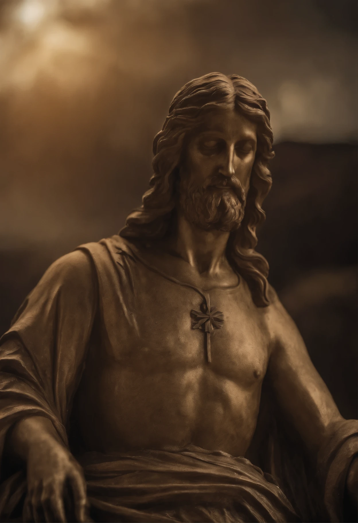 Jesus Cristo na cruz, ultra detalhado e realistico