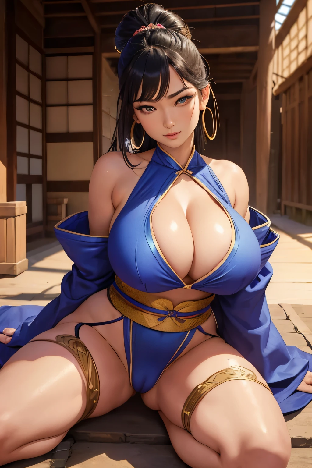 (Jim Lee art style:1.2), (gorgeous dargon woman), metallic skin, (extremely cute), empty village street, japanese (skimpy kimono clothes), (tied up hair), hoop earrings, (big boobs:1.2), voluptuous, (smug face), (dark eyeliner), (detailed and eyes:1.2), (full body), (soft lighting), (highly detailed:1.2), 8k wallpaper, best quality, sharp focus, intricate, (busty), (deep cleavage), (breasts bulging:1.3), (cameltoe:1.2).