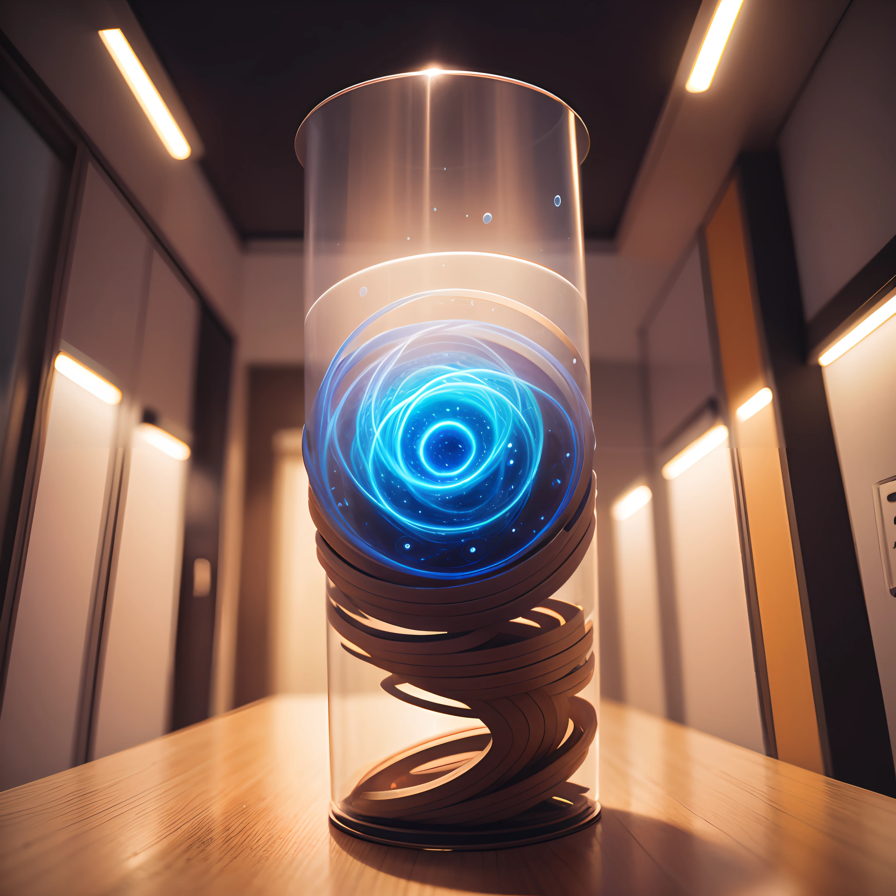 cylindrical envelope spiralparticle、without anyone