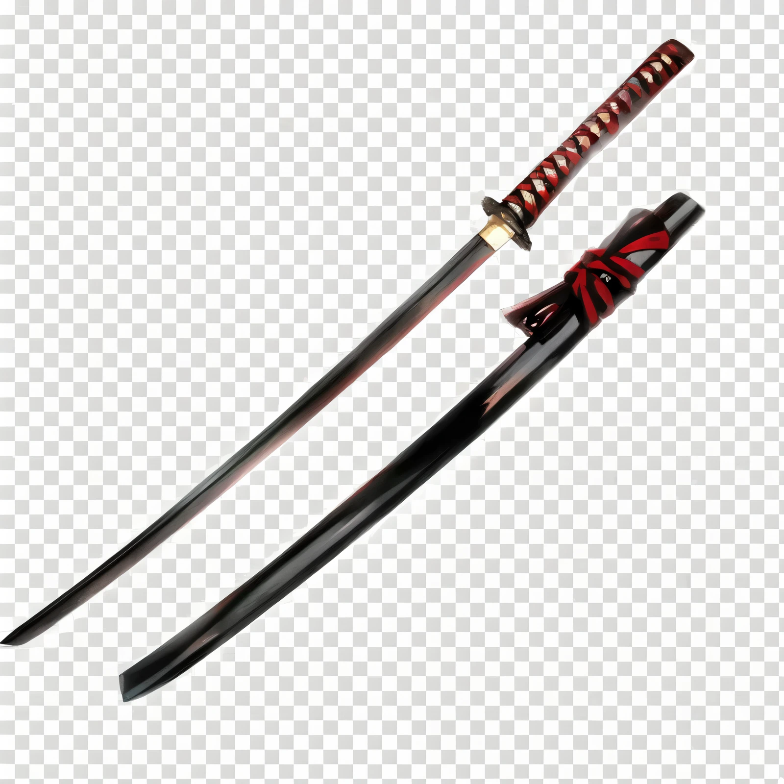 Cartoonist, by Fumiko, by hyattlen, a katana and a sheath, sharp shiny blade