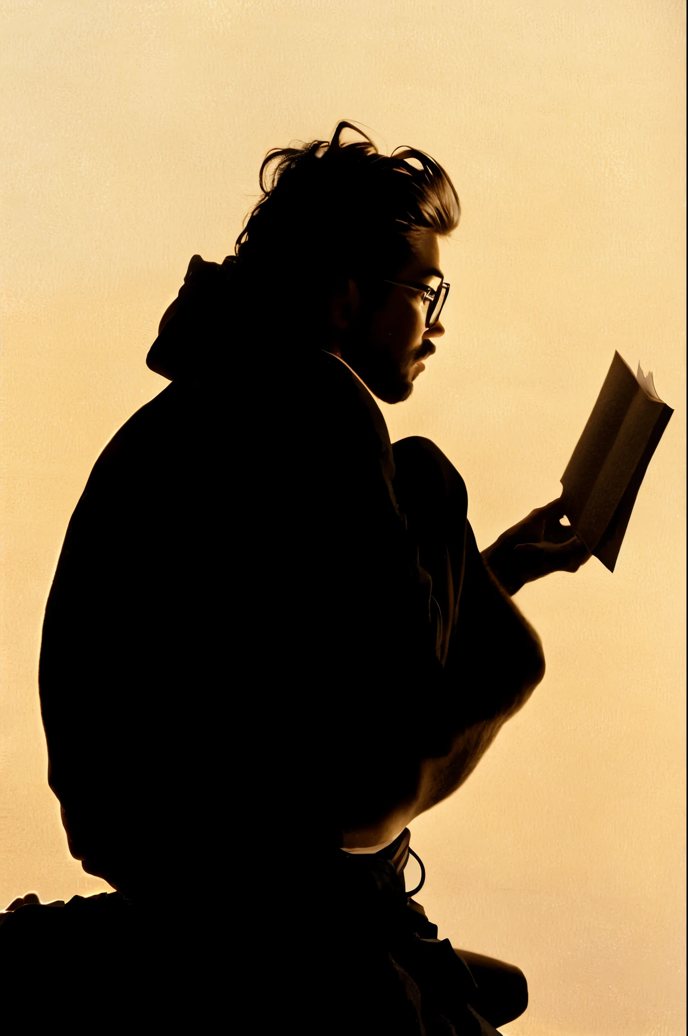 faaris azura sitting on a rock reading a book, faaris azura reading a book,  faaris azura reading new book, reading, profile shot, faaris azura dramatic reading book pose, 
