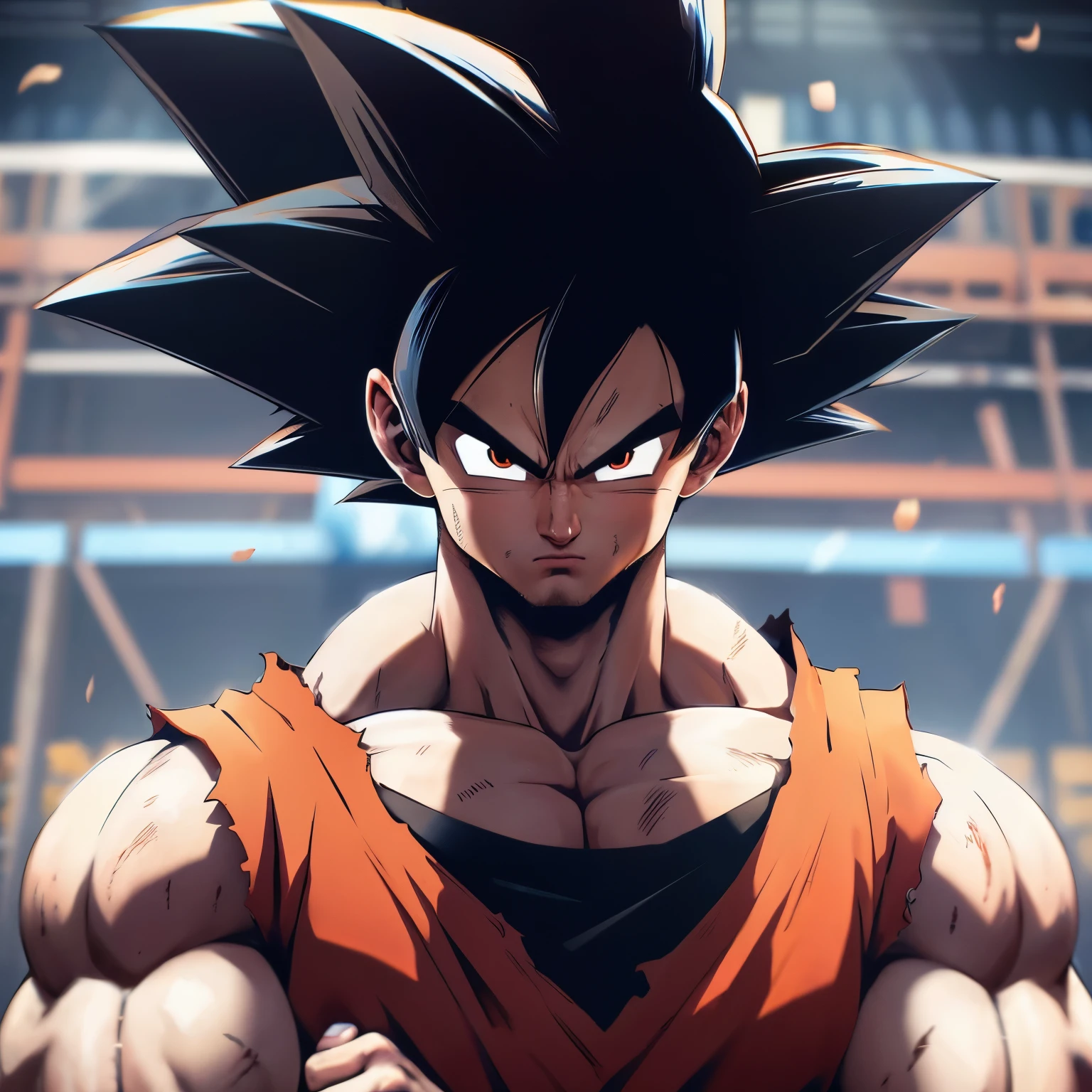 Hyperrealistic version of Goku, hyperdetailed, 8k, hyperrealistic