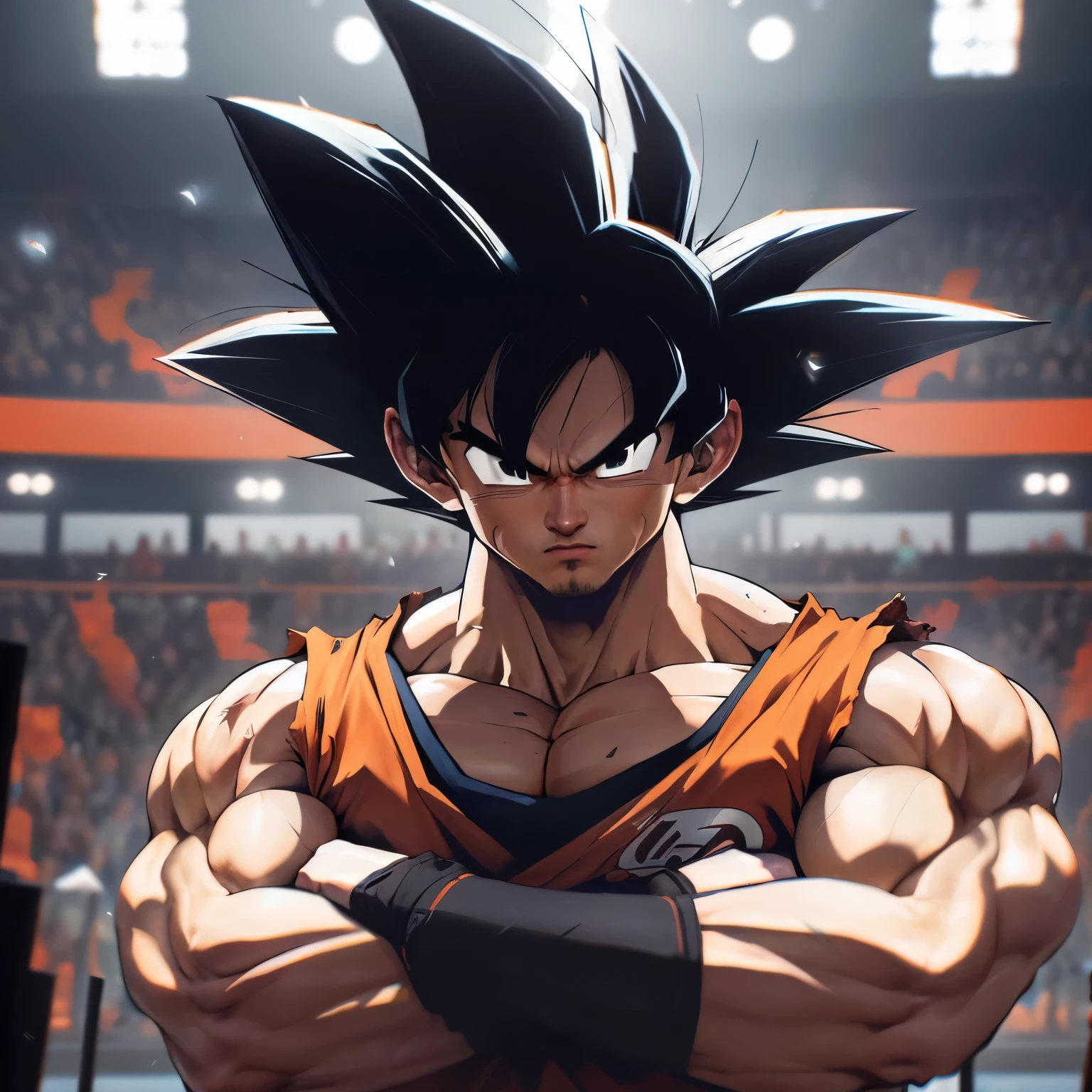 Hyperrealistic version of Goku, hyperdetailed, 8k, hyperrealistic