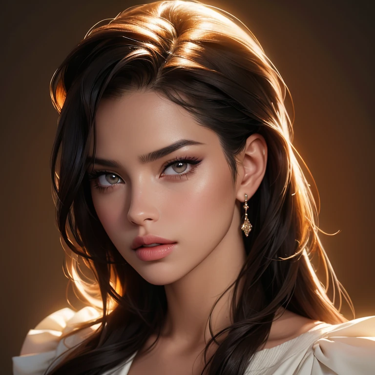 "(best quality,4k,8k,highres,masterpiece:1.2),ultra-detailed,(realistic,photorealistic,photo-realistic:1.37),Adriana Lima,beautiful detailed brown eyes,beautiful detailed lips,extremely detailed eyes and face,long eyelashes,gorgeous appearance,natural beauty,confident expression,stunning model,fashion industry icon,fierce look,flawless skin,subtle makeup,sultry pose,dark brown hair,stylish outfit,luxurious background,professional photography,vivid colors,warm color palette,soft lighting"