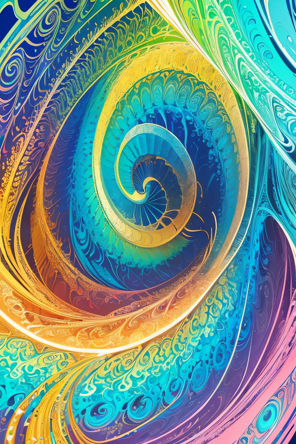 (obra de arte, maximum quality, melhor qualidade, arte oficial, beautiful and aesthetic:1.2), (1 garota:1.3), extremamente detalhado,(arte fractal:1.3),colorida,mais detalhado, (espiral:1.4), ADN
