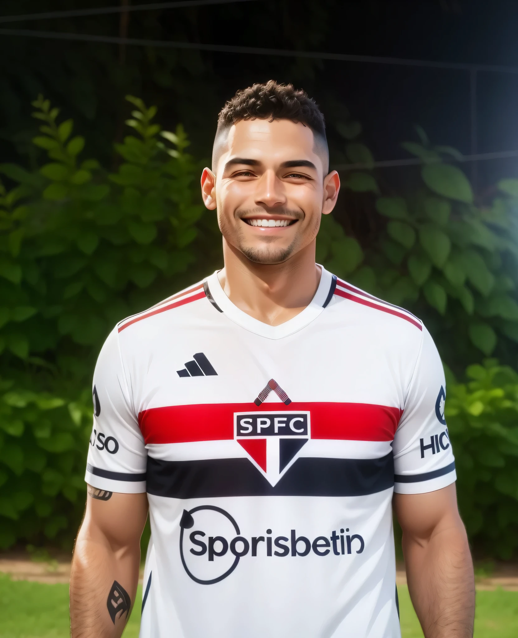 realista, sorrindo, Camisa listrada