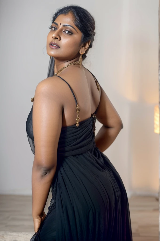 Naked dress (editorial photograph of an Indian actress Nirupa Roy,  energetic, 21 y.o. female), (wearing worn out clothes, detailed:1.3), (highly detailed face:1.4), (background inside dark, moody, private study, studio lights:1.3), (8k, uhd, dslr, high quality, cinematic lighting, bokeh), (dramatic, award winning photography, incredible masterpiece:1.3) (strong depth of field), dark orange lips, Nirupa Roy was a leading Hindi Actress