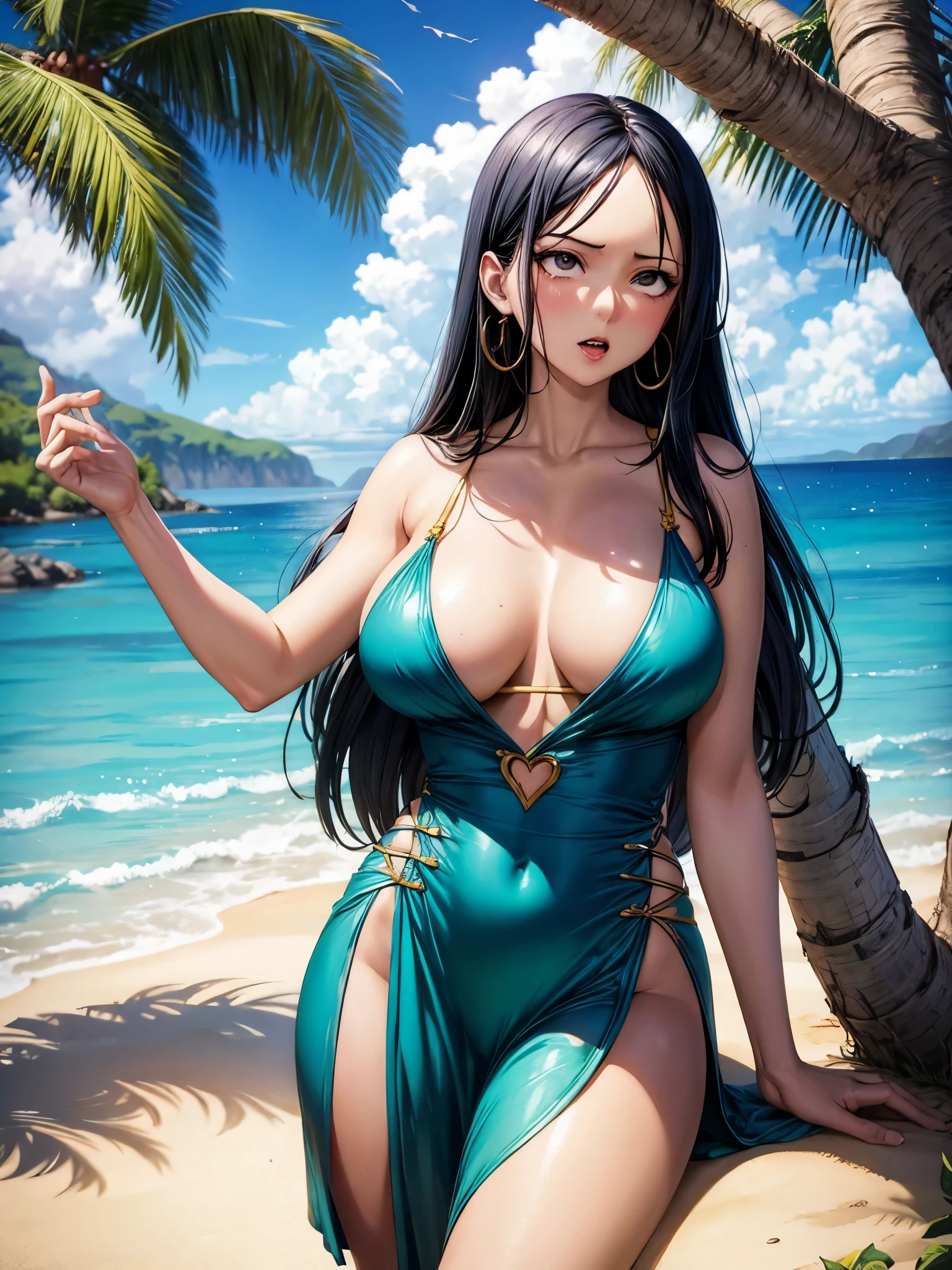 Nico robin onepiece anime, hot, exotic, sexy dress, big boobs