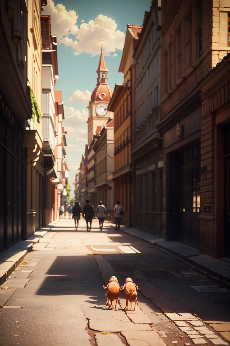 Mini City barefoot giants stepping on ants