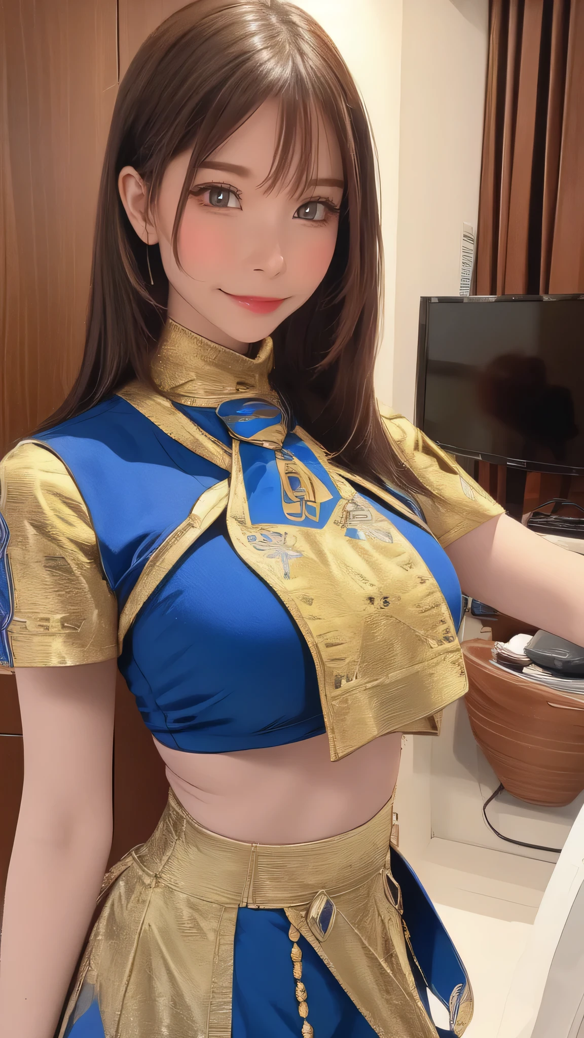(super dense skin),winding,small,beautiful breasts,big breasts,white skin,pointed chest,erect nipples,(fantasy art,best image quality,surreal肖像画,(8K),surreal,最high quality, high quality, High resolution, high quality texture,high detail,beautiful details,Detailed,Very detailed CG,Detailedテクスチャー,realistic expression of face,masterpiece,sense of presence,dynamic,bold),(thin hair),(soft hair),(straight hair:1.5),long flowing bangs,extra light coppery amber hair,hair above one eye,girl,Mecha_girl_shape,school uniform