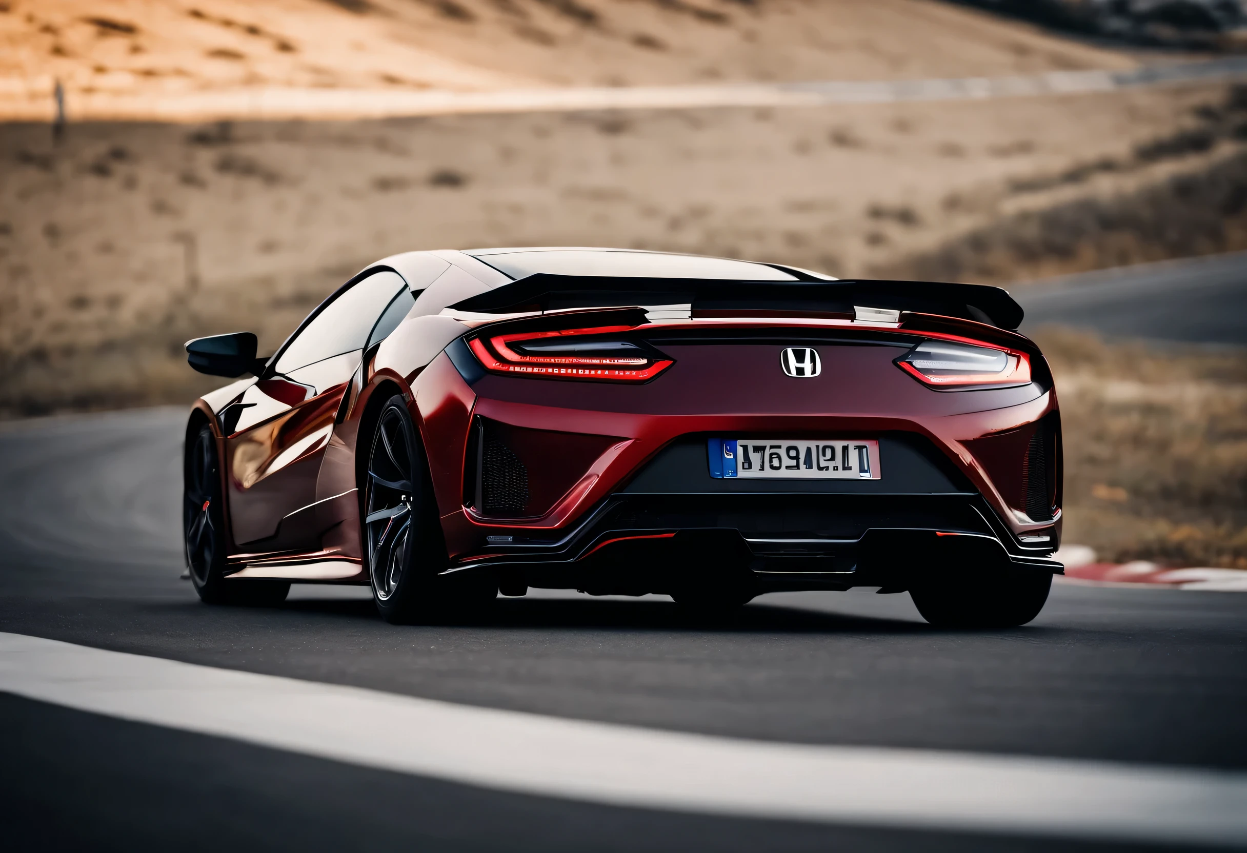 Honda NSX Type S, kava red, From diagonally behind