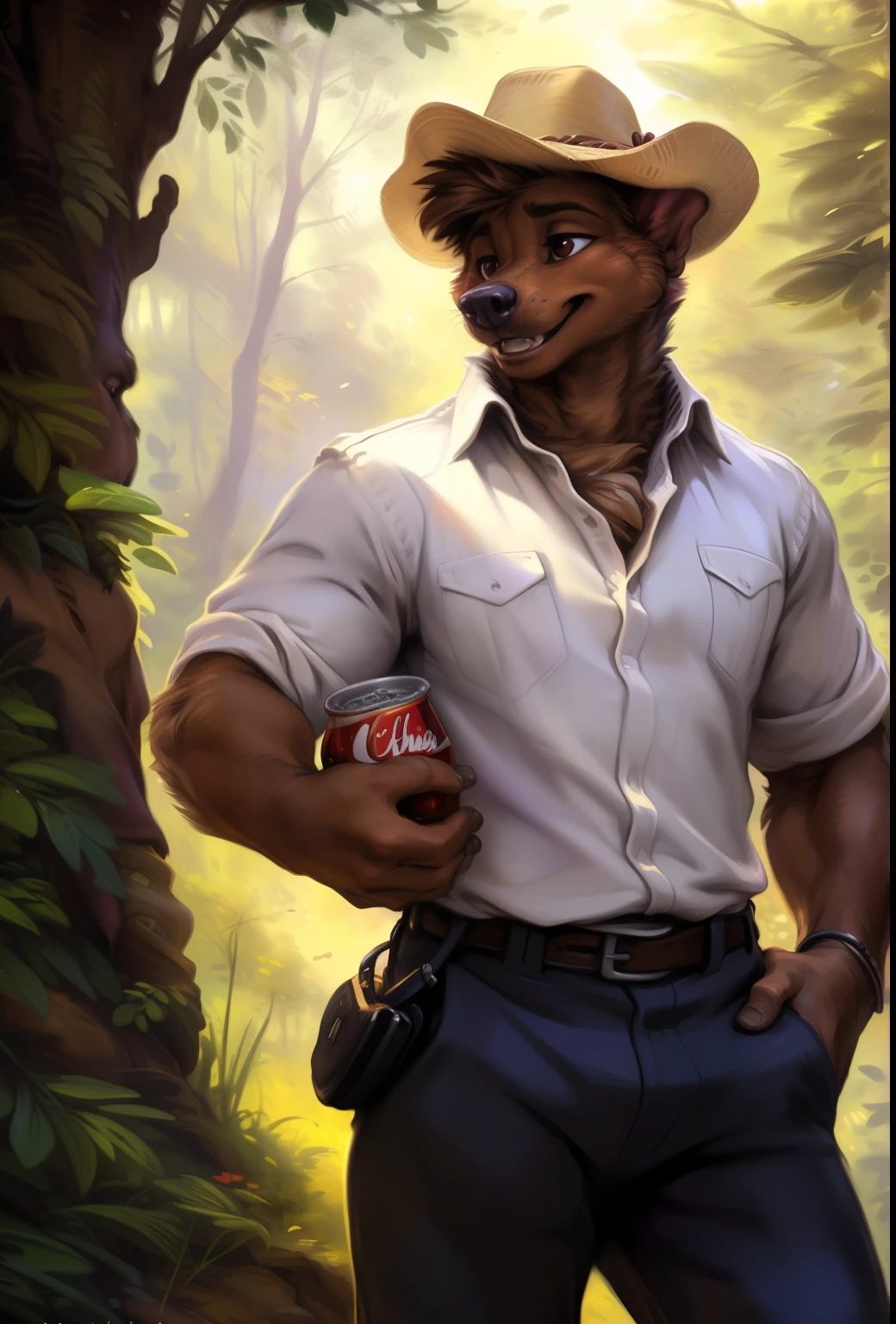 (por Hioshiru y Kenket y Dimwitdog, Miguel &amperio; Inessa Garmash, Ruan Jia, Pino Daeni, Chunie), solamente, masculino, (Mapache), ((Detalle pelaje esponjoso)), Me, Pinup, (ojos amarillos), en una celda de carcel, chest tuft, ((Fitted trousers with black and white stripes)), digigrade, (cola), guapo, Kinematic, solamente, (Muscle), (sombreado), (ojos detallados):1.2, ((bustos)), ((camisa abierta)), abdominales visibles.