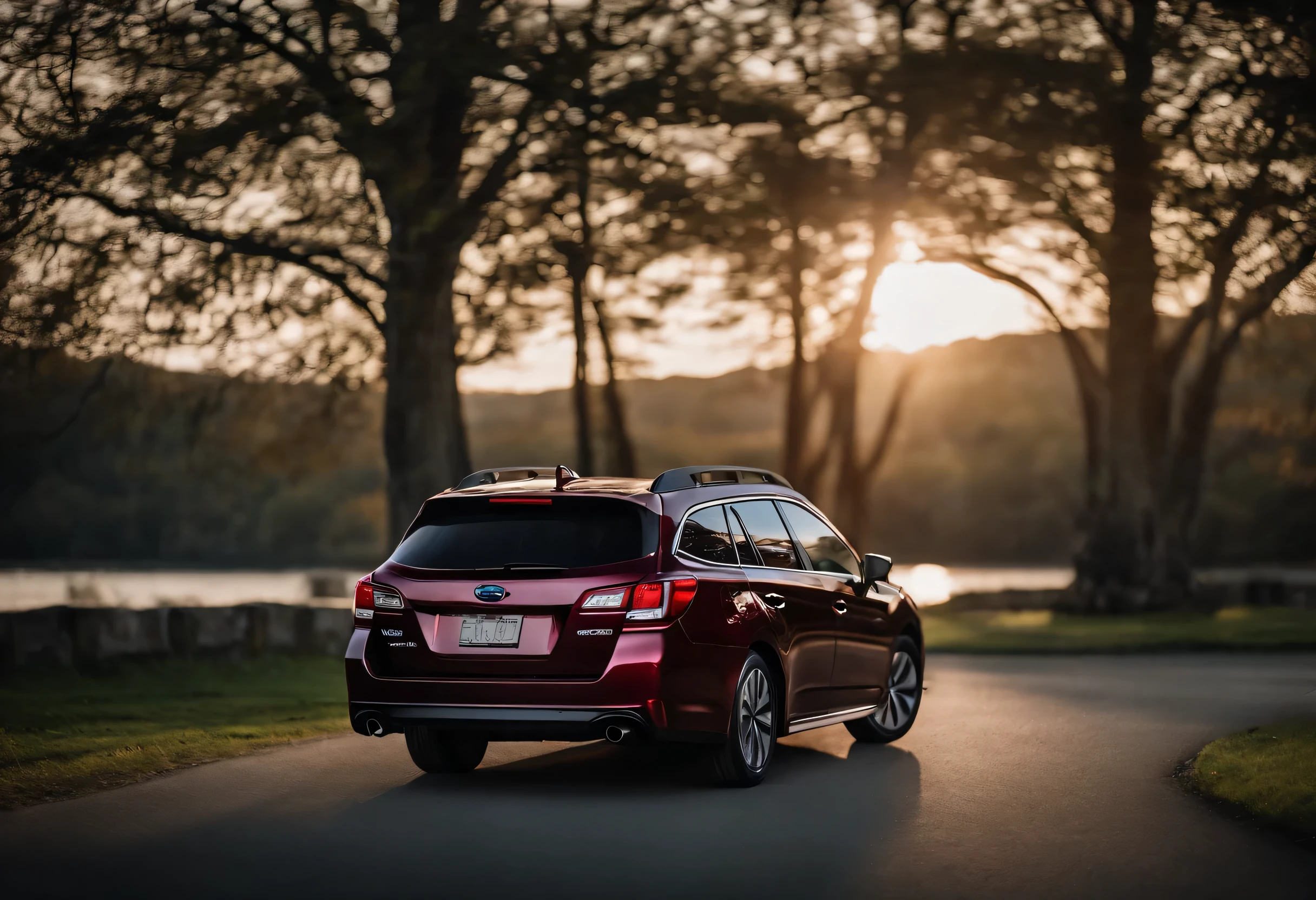 Subaru Legacy Touring Wagon, BP5, 2.0GT spec B, garnet red pearl, From diagonally behind