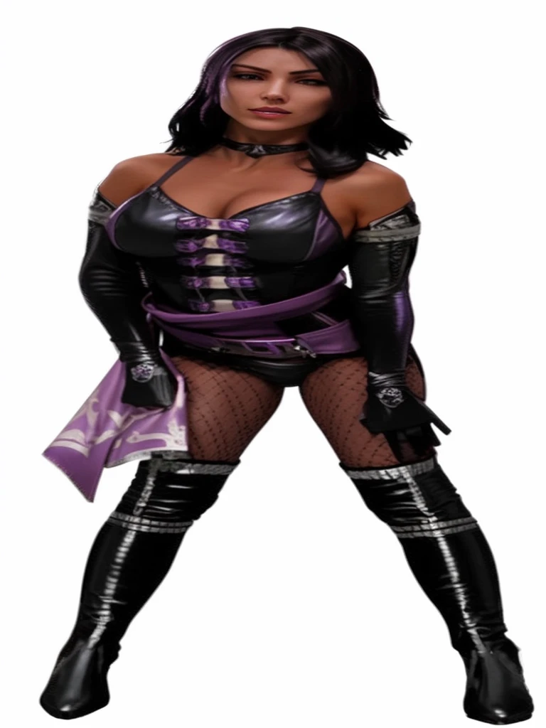 a woman in a purple and black outfit posing for a picture, as a character in tekken, portrait ninja gaiden girl, black and violet costume, character from mortal kombat, kate bishop, female rouge assassin, female assassin, liliana vess, katana zero video game character, snake-head female assassin, juri han from street fighter, psylocke