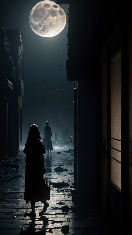 (Quality tags: masterpiece, ultra high res, illustration:1.3), an intricate illustration unveiling the unseen agony caused by Israeli attacks in Gaza, (moonlight revealing the devastated scenes:1.2), detailed portrayal of shattered lives and structures, (overcast sky reflecting the collective despair:1.1), an oppressive atmosphere lingering in the wake of widespread attacks, (intricate details conveying realism of the scene:1.4), a palette of contrasting emotions, (subtle play of light and shadow capturing the depth:1.2), an illustrative narrative of the unseen hardships endured by innocent lives, (dynamic composition portraying the tragic scenes:1.2), a visual story revealing the profound impact of the attacks on women and children in the region.





