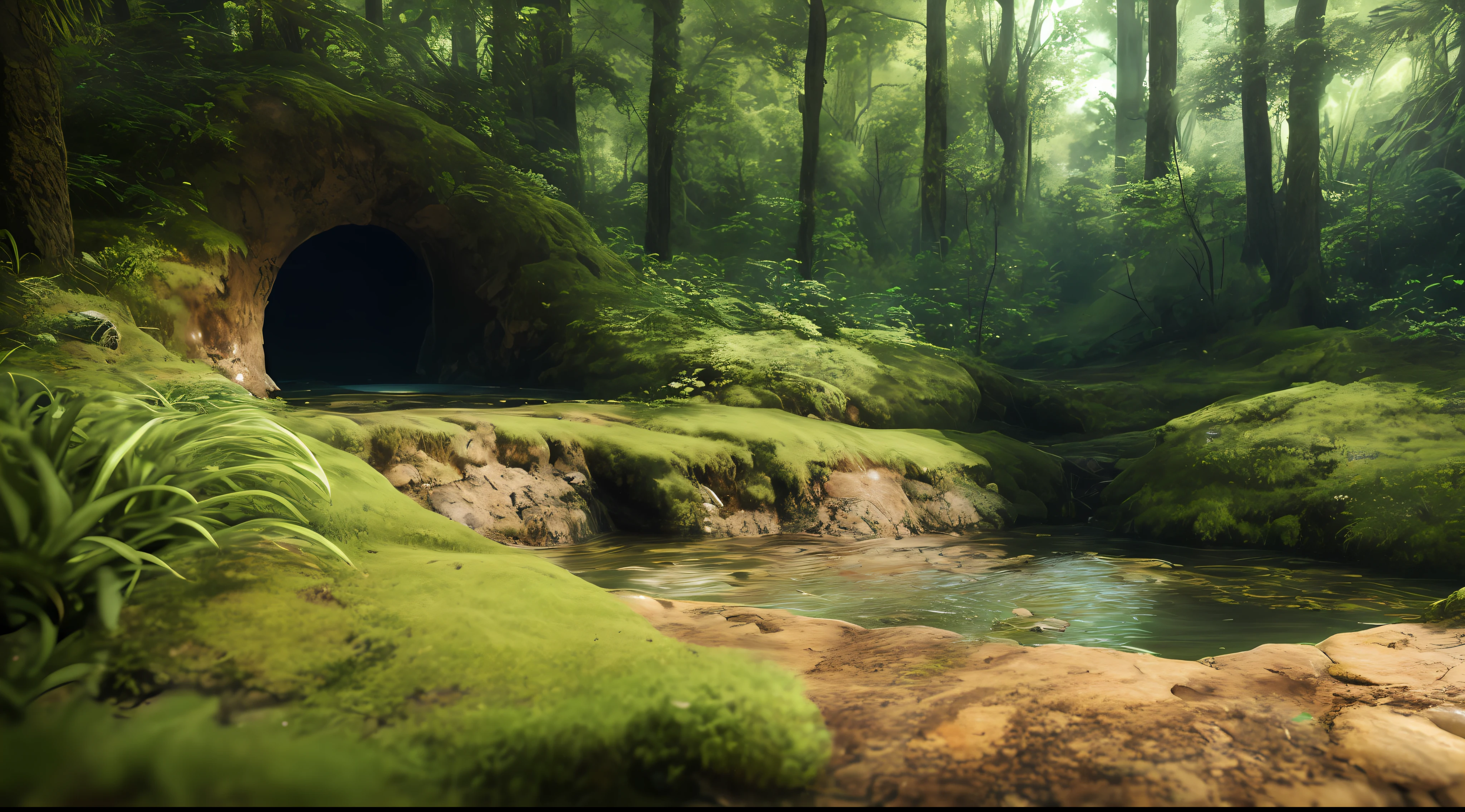 fotorrealista shot of natural terrain with digged living hole, obra de arte, ultra high resolution, (fotorrealista:1.4), cinema lighting, Insanamente detalhado, hiper-realista, Design complexo, detalhes finos, Octane rendering