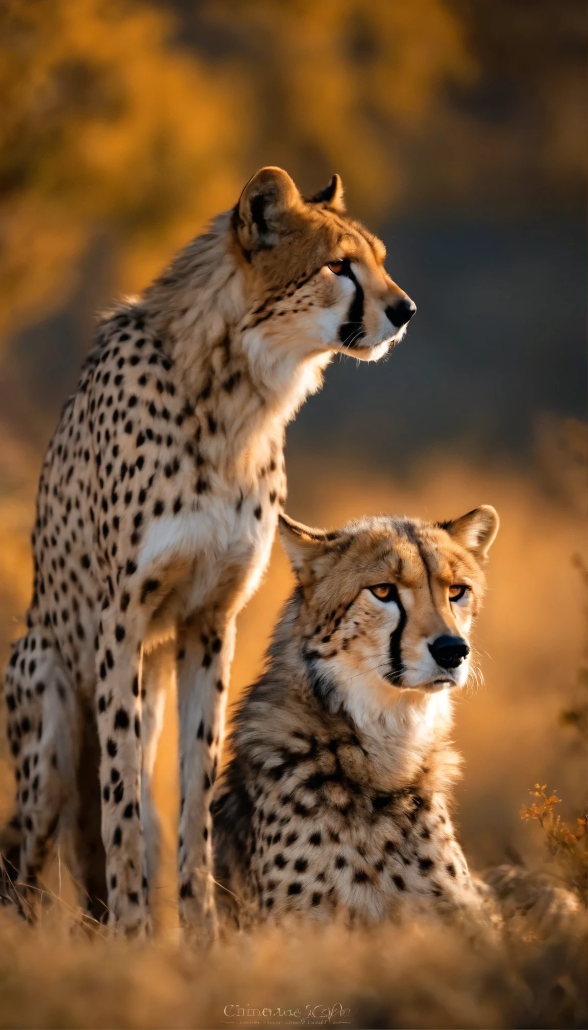 cheetah and wolf