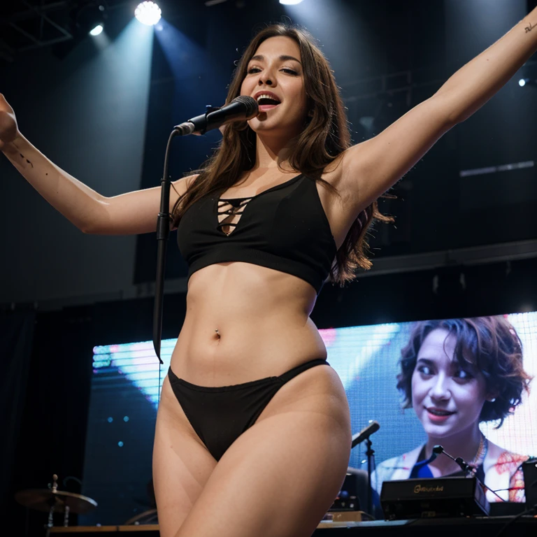 Singer on the stage