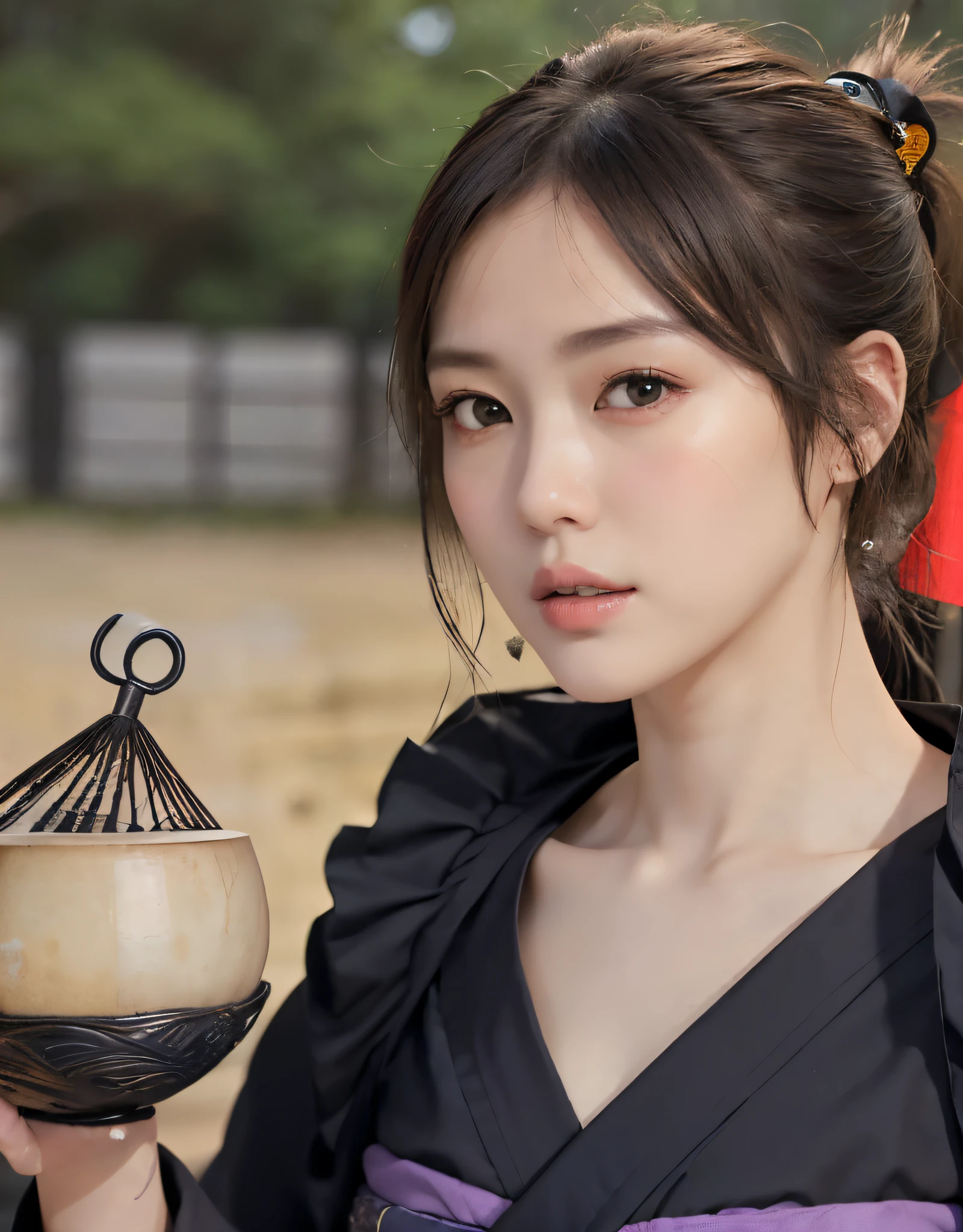 ((female ninja))、(highest quality、8K、32K、masterpiece、ultra high resolution、nffsw:1.3)、(japanese idol:1.3)、1 girl、(small breasts:1.25)、(short hair)、abs、perfect body、((Takan Ninja)), delicate features, surreal, surreal, clavicle、Shadow、octane rendering、(((Mystical expression))),((Wearing a revealing kimono beautifully)),highly detailed face、detailed lips、finely tuned、double eyelid、(Charm)、((mix:1.5))、maikurobikini、((armpit))、belly button、、intricate decorative details、Japan details、very intricate details、realistic light、Trends in CG society、((female ninja)),Kunoichi Ninja、Throw shurikens、Japan holding a sword、Mystical expression、shrine background、Japanese old townscape、((heavy chest)),(((Fierce battles with ninjas))),(((2 stocks))),high contrast、(((whole body angle))),((colorful kimono))、