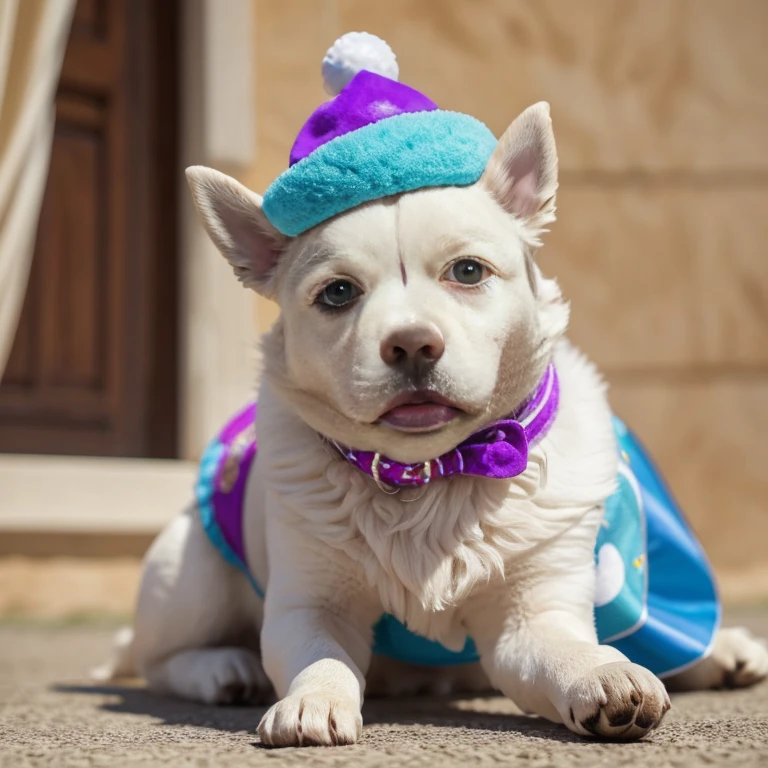 Karakachan breed dog with abnormal size hair, pelugem tamanho Gigantescos, pelagem muito longo e cor dos pelos albino, veste casaco, veste jaqueta de couro
preta brilhoso, usando roupas da moda, usando vestido fofo de princesa ou vestido fofo de noiva, brincando com seus Brinquedos em um lindo quarto fofo, Dog with an expression of happiness when he sees his owner, Cachorro com boca aberta, posando para uma foto usando roupas fofas, fofo usando vestido fofo de princesa, luxurious hat, ties, Bandanas, vestido, cores fofas, children'dog clothing colors. low angle view, eye level shot (virilha),Just huge morbid thighs, gordinhas, extremamente grossas;,rima de trabalho, melhor qualidade, (Vista frontal), (vista da minhoca'olhos), perspectiva do olho do minhoca, low angle.