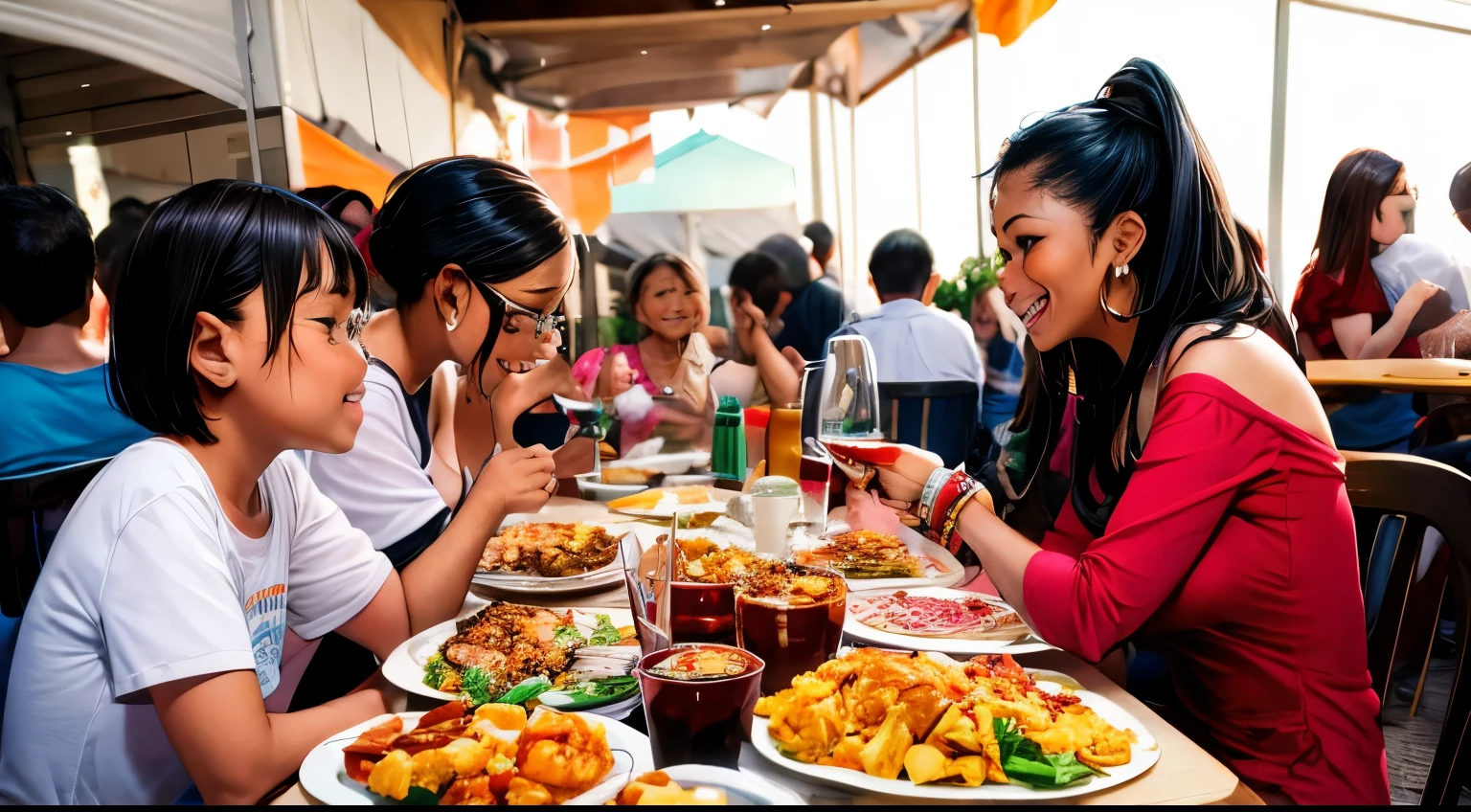 Families, old and new, connected over heaping plates of food, fostering a sense of unity that echoed the festival's theme of new beginnings.