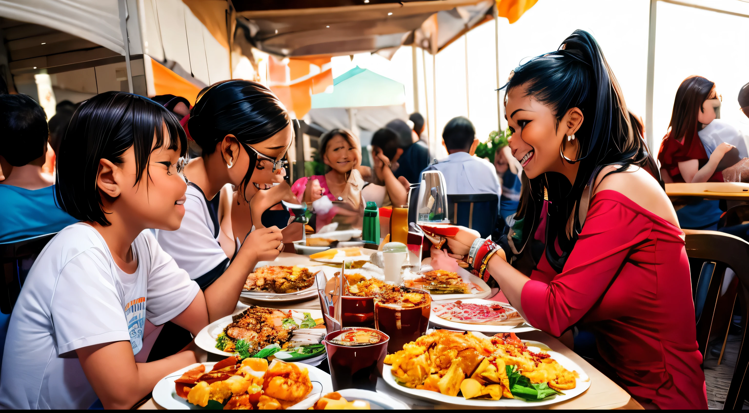  Families, old and new, connected over heaping plates of food, fostering a sense of unity that echoed the festival's theme of new beginnings. 