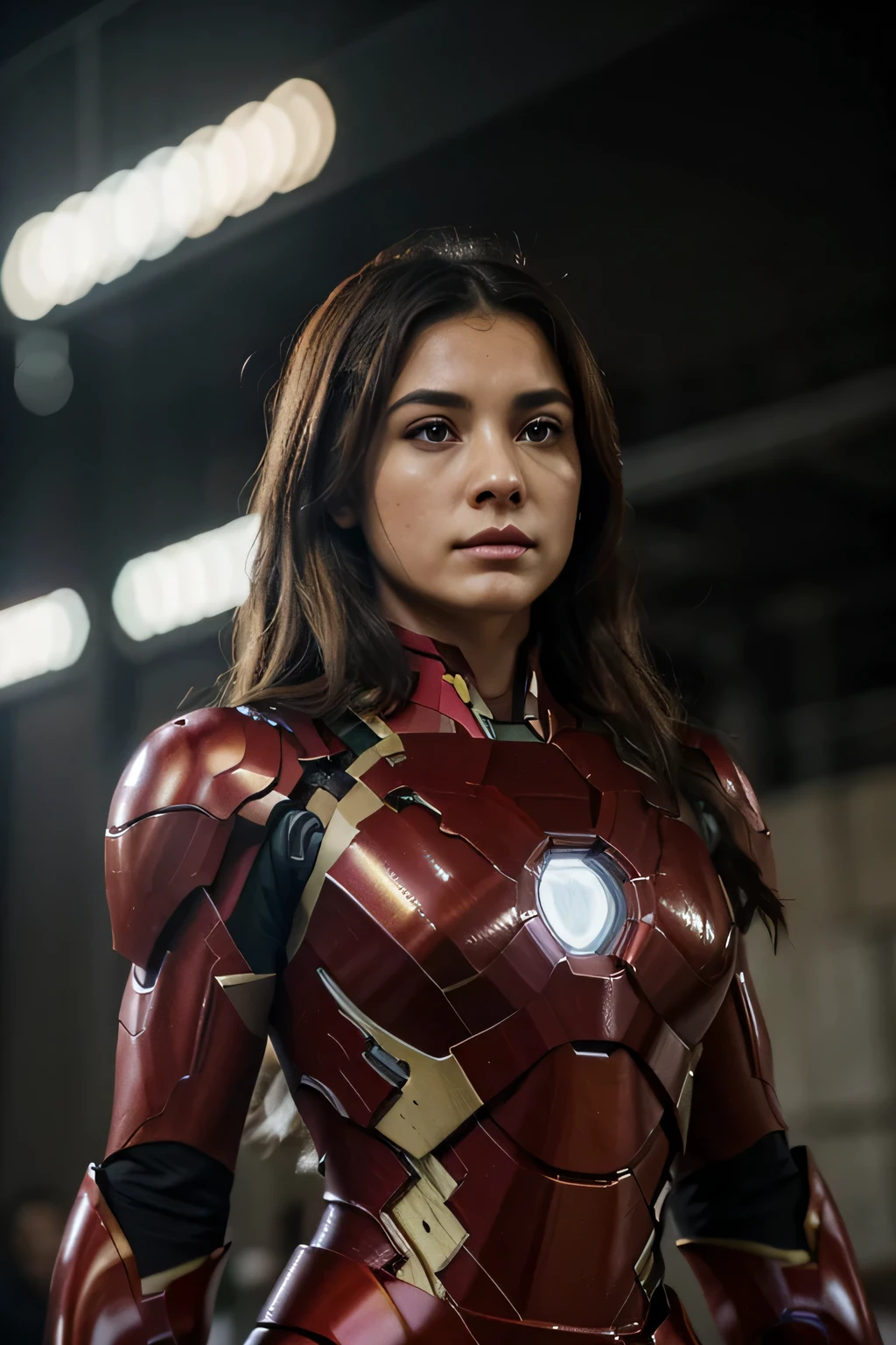 8K high definition,melhor qualidade, Super high resolution, altamente detalhado,detalhes intrincados,obra de arte,ultra-detalhado,illustration,A high resolution,Luz suave,
1 garota ,cara bonita,rosto perfeito,figura sexy, (altamente detalhado full body dressed as Iron Man),((Mostre lindas pernas inteiras e coxas laterais)) ,tiro corporal cinematographic, tiro cinematographic de corpo inteiro,cup C, (cabelo castanho claro:1), rosto detalhado, cinematographic,Epcot,entardecer, Detalhes complicados, Hiper-detalhamento, obra de arte, HDR, sharp focus, alta qualidade, Film grain,The camera looks up,Seja corajoso e forte,Keep your head down,Endireitar o peito。