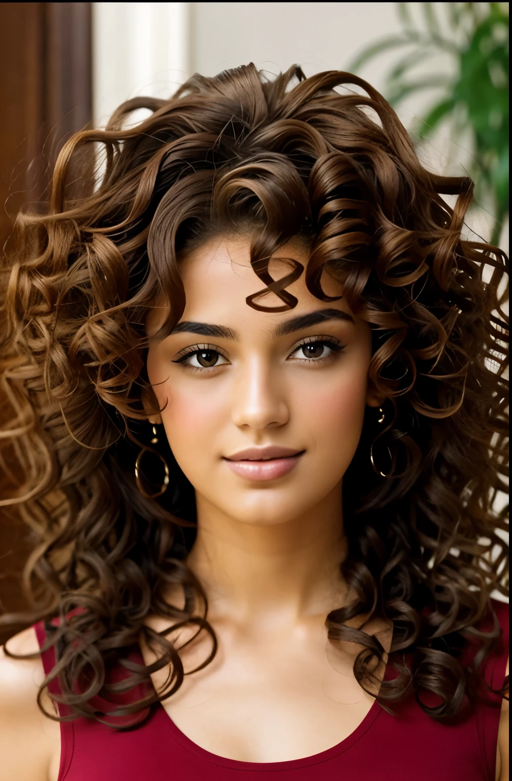 curly hair, type arabe