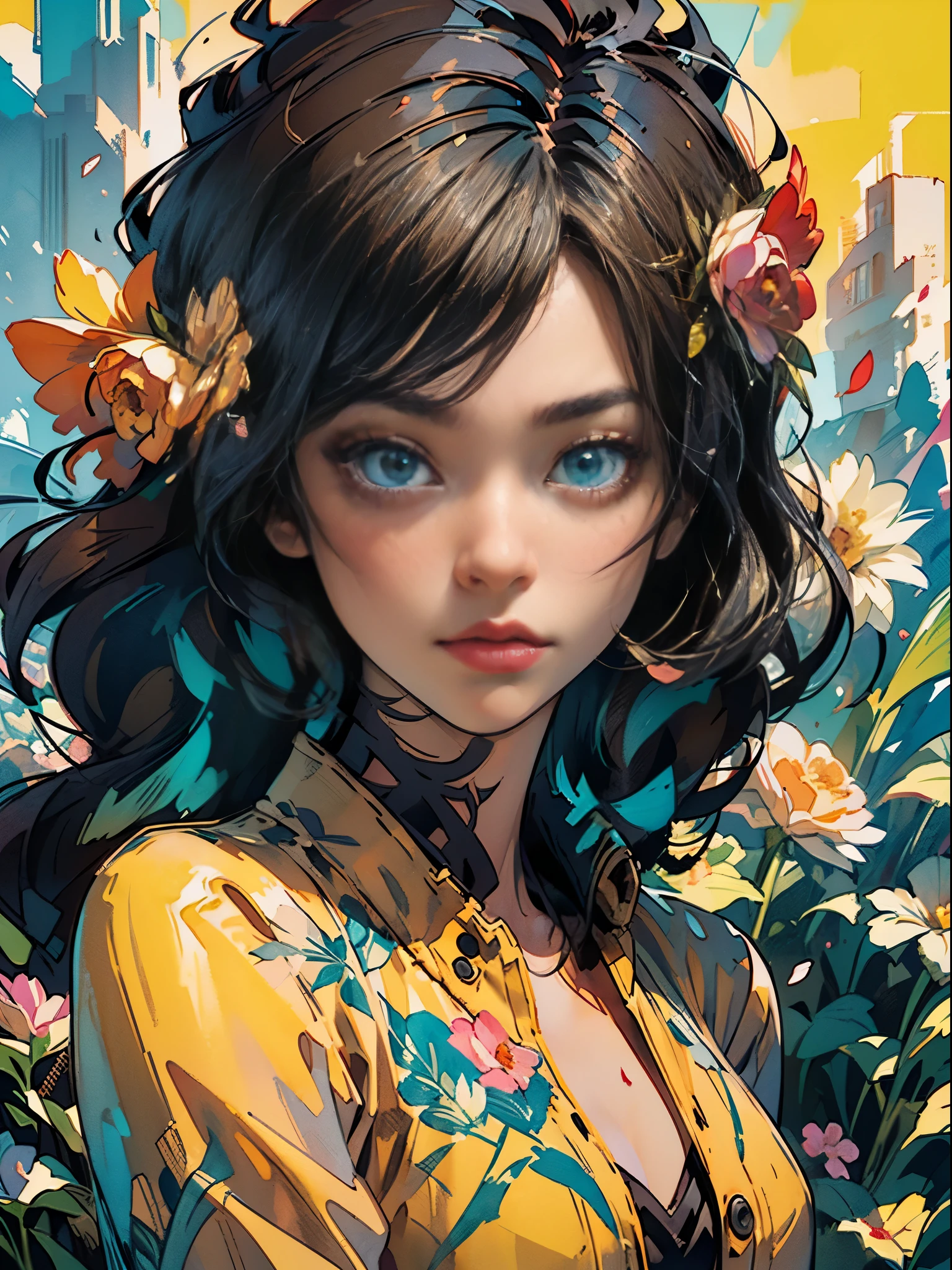 strong warrior princess, centered, key visual, intricate, highly detailed, breathtaking beauty, precise lineart, vibrant, comprehensive cinematic, Carne Griffiths, Conrad Roset, (the most beautiful portrait in the world:1.5)