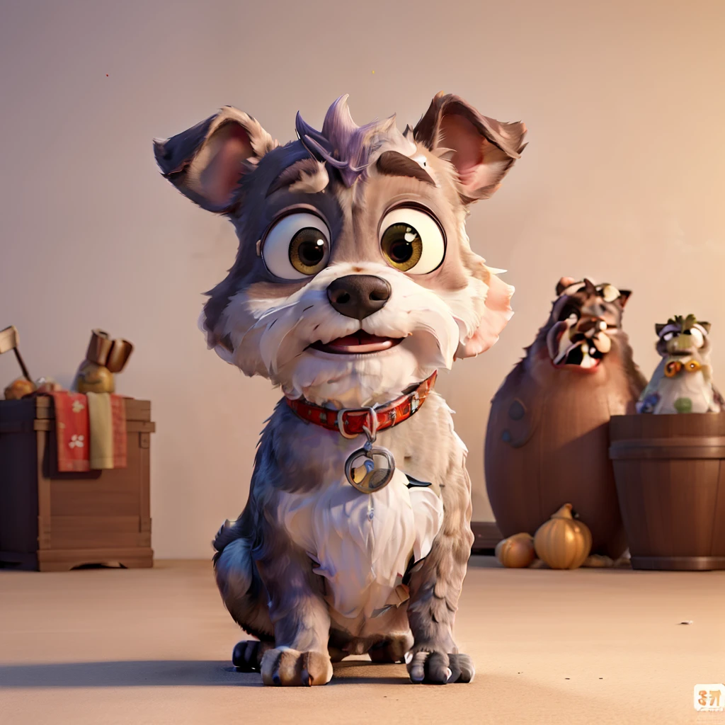 (best quality,8k,highres,masterpiece:1.2),ultra-detailed,(realistic,photorealistic,photo-realistic:1.37), emoji design,expression sheet,A fat and cute Schnauzer celebrates Chinese New Year,making different expressions and poses,happy,fear,anger,hate,thank you, sad,shy,embarrassed,surprised,white background, the whole body of the Schnauzer is visible,include Spring Festival elements,Pixar style,3D rendering,oc rendering,8k,high quality,high detail,UHD