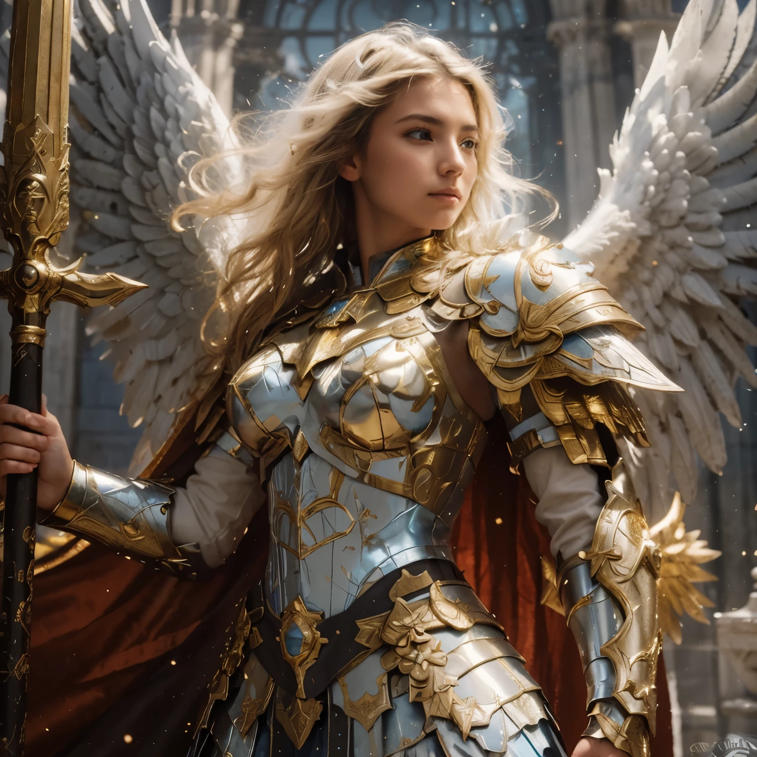 (((Holy Guardian Angel Warrior. 17 years old. IN CUSTOM METALLIC COLORS maya blue))) luminoso, obra maestra, (Mejor calidad: 1.2), (super fine: 1.2), illustration, (extremadamente delicado y hermoso: 1.2), movie angle, flotante, (Hermoso detalle ojo: 1.1), (detalle de luz: 1.1), Movie Lights, Cielo delicado, ojos azules, (cola de caballo alta: 1. 1), capa, Ojeteador, cielo estrellado, (light particles: 1.1) Dibujo, flor. (obra maestra), (Mejor calidad), (fotorrealista:1.3), 8k, textura de piel detallada, Textura de tela detallada, hermoso rostro detallado, detalles intrincados, ultra detallado (Cuerpo completo:1.2)
Traducido con DeepL.con (Free version)