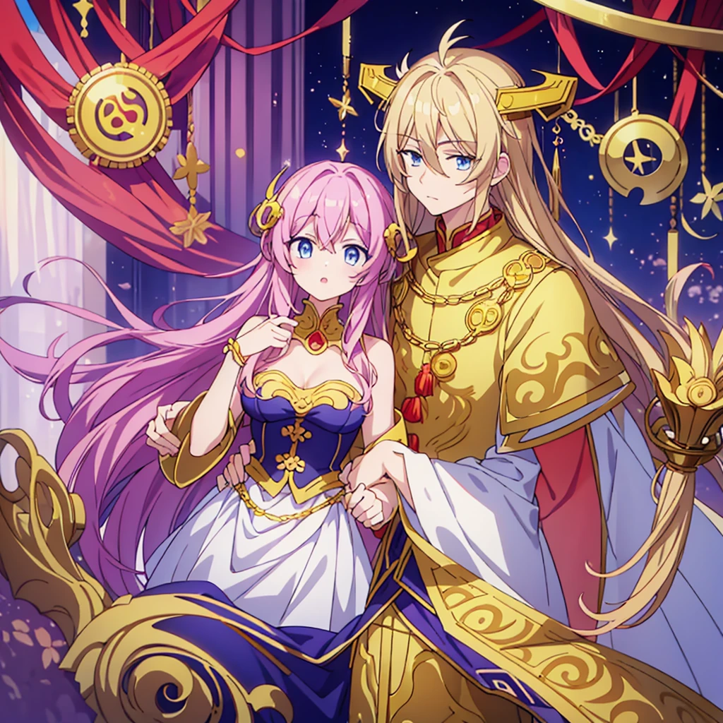 Illustration for the anime about the Heavenly Emperor, who fell in love with a mere mortal.
