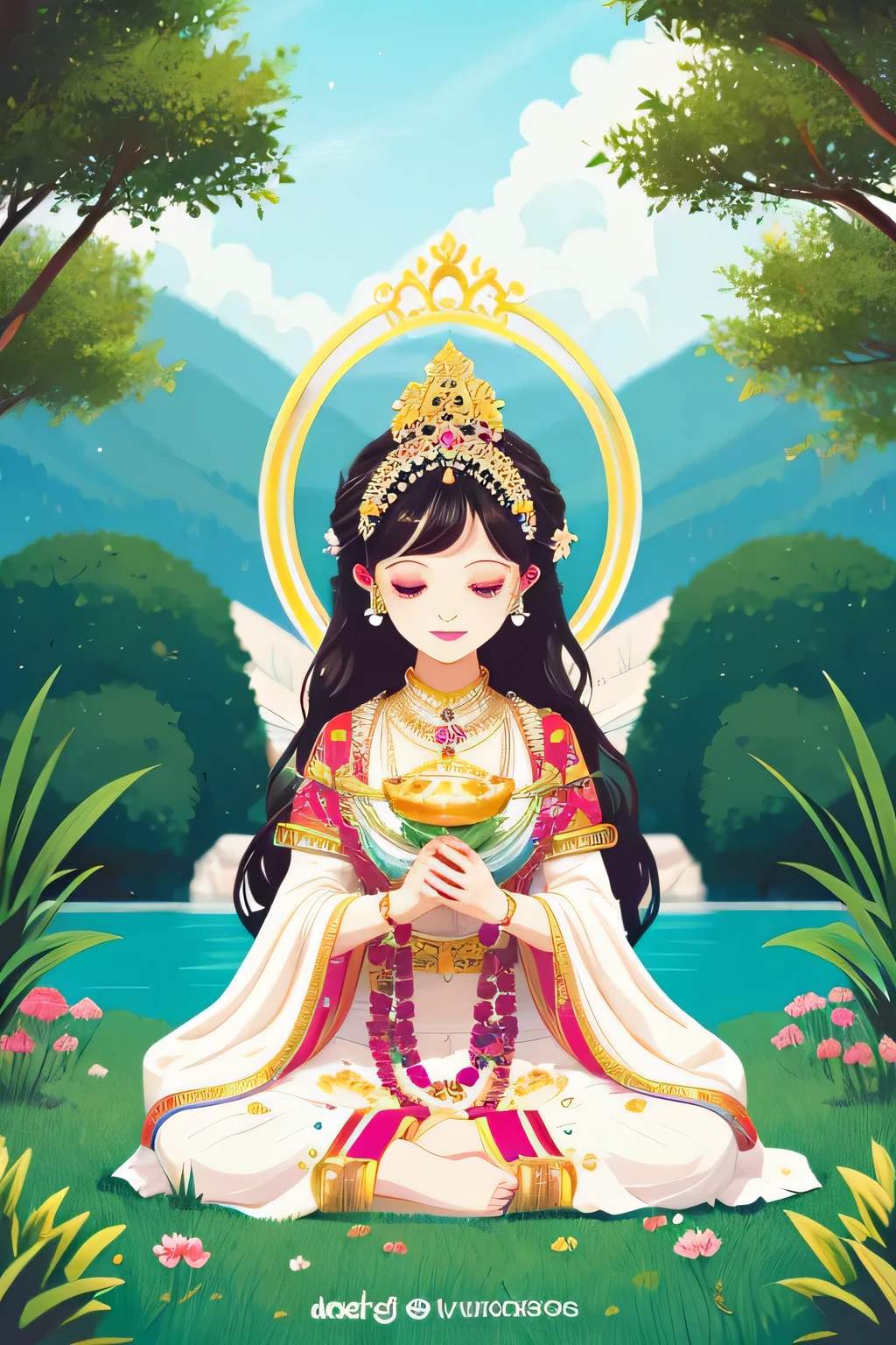 An illustration,goddess,cute