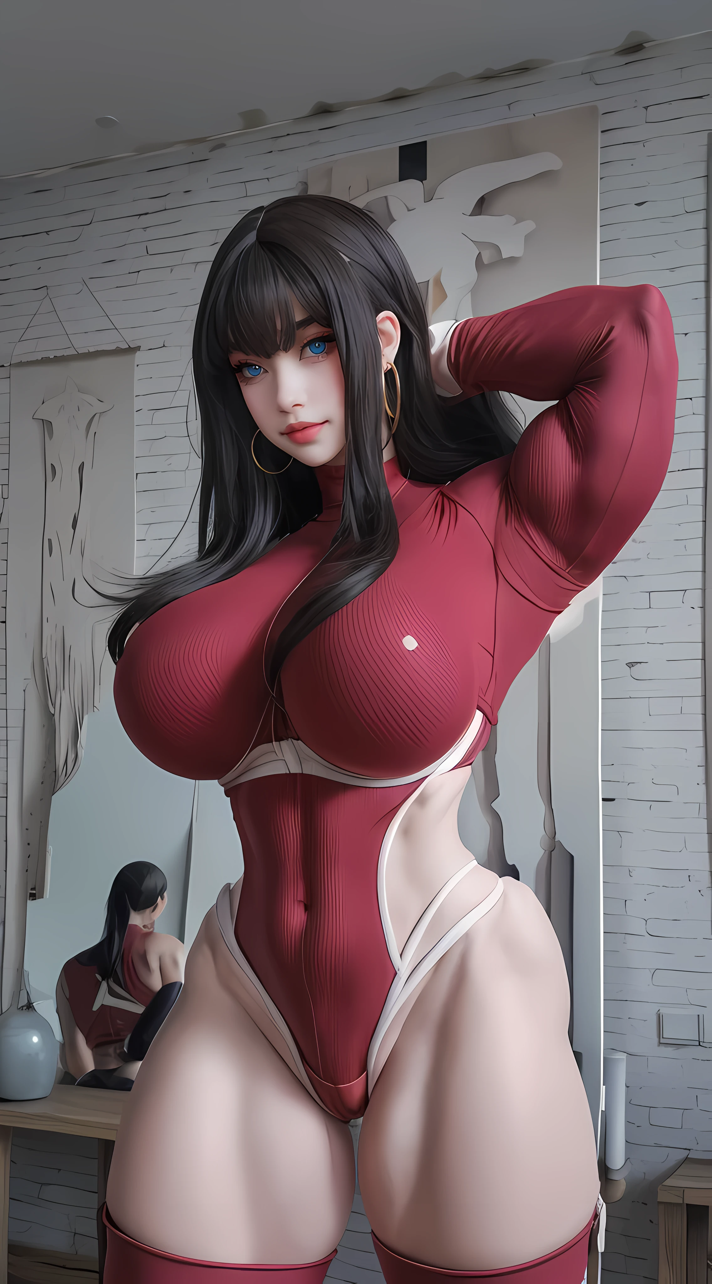 Unreal Engine 5 Realistic Rendering, physically-based rendering, RAW photo, highly detailed background, Standing on kyoto castle, beautiful face, (((accurate anatomy))), ((wide hips)), (((Huge breasts))), ((long legs)), ((Female Bodybuilder)), ((((Muscular Legs)))), ((((Huge Muscles))))