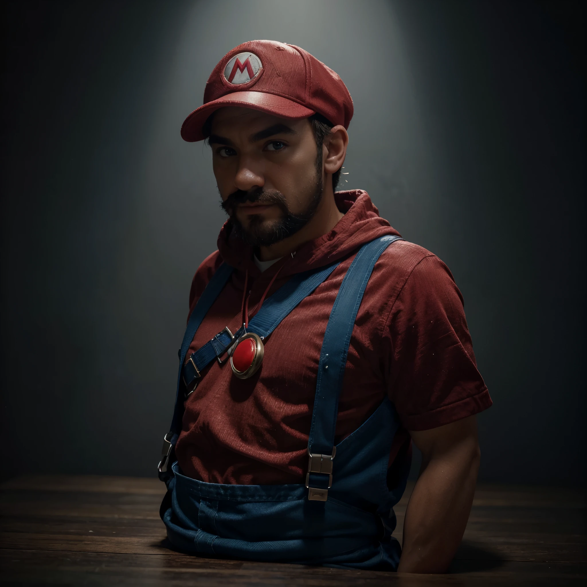 (Mario), Design de personagem, Nintendo Super Mario, (olhos azuis, Red Hat, terno vermelho, blue suspenders, luvas brancas, )super bonito estilo caixa cega, Chibi, corpo todo, exaggerated expressions and actions, Limpar fundo, destaques iridescentes brilhantes, studio lighting, atmospheric lighting, com textura requintada, alto detalhe, high resolution, C4D, 3D, liquidificador, 8k, melhor qualidade, Ultra High Definition