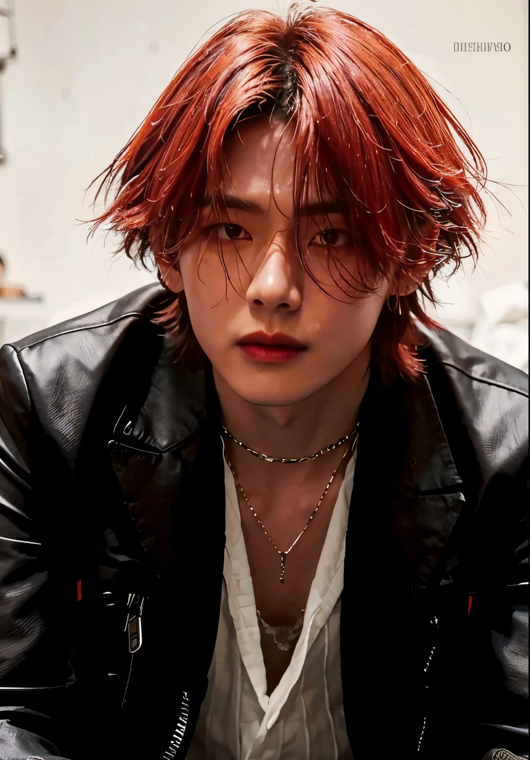 there is a man that is sitting down with a cell phone, Shinji, Marcos Lee, hyung tae, Kim Doyoung, inspirado em jeonseok lee, Hong junho hyung, adorable and pale korean face, taejune kim, lindo chad queixo, inspirado em Kim Myeong-guk, Shin Jeongho, Jimin\the right eyelid is swollenKim taehyung, rosto grande, 30 anos, barba pequena, cara de bravo