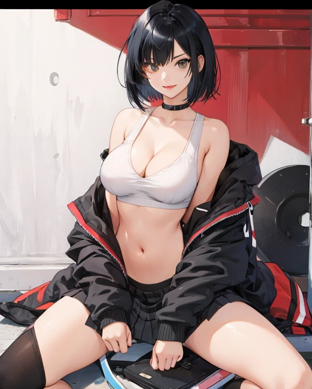 High school girl, big breasts, 18 years old, G cup, black bob, mine type, cute