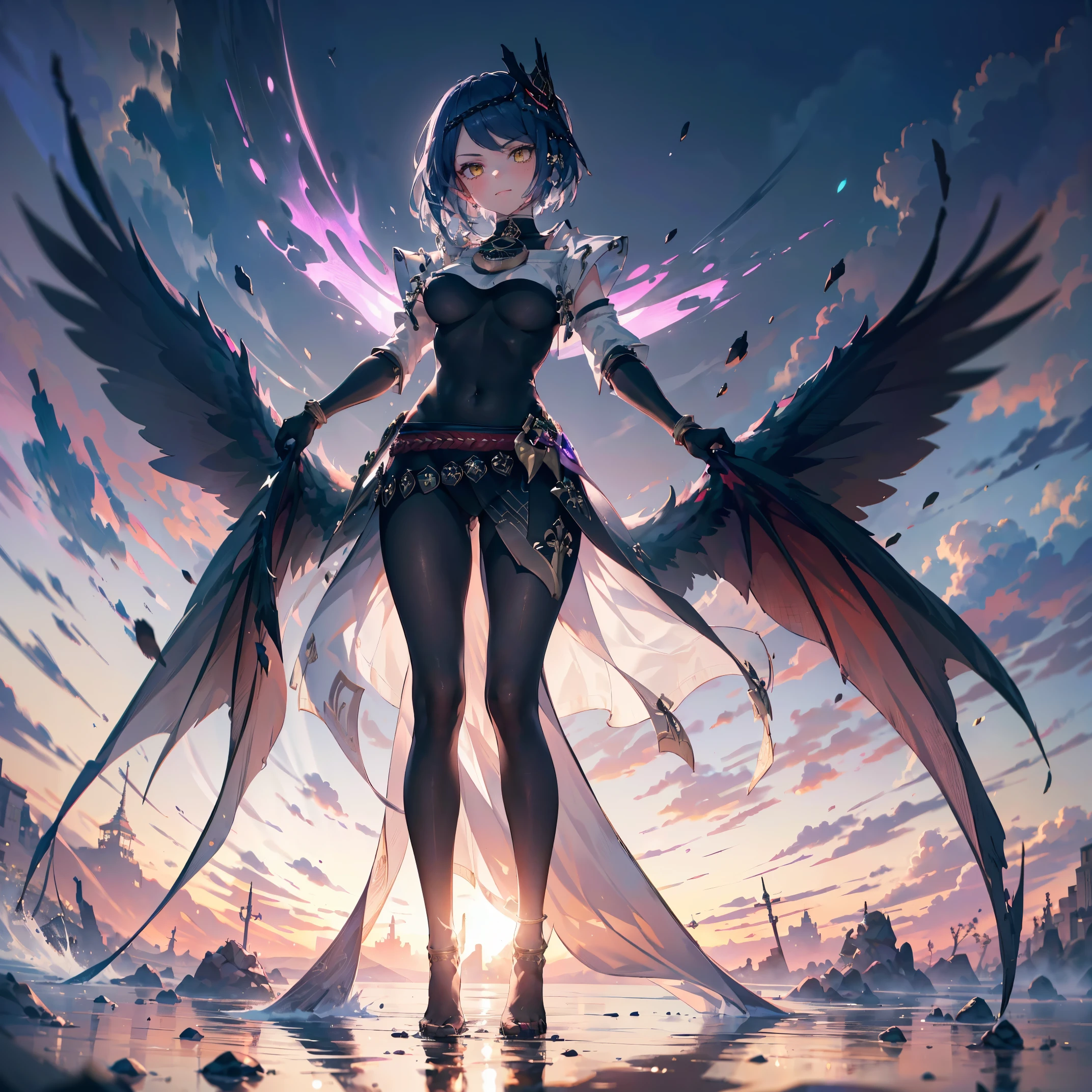 fallen angel, elegant face