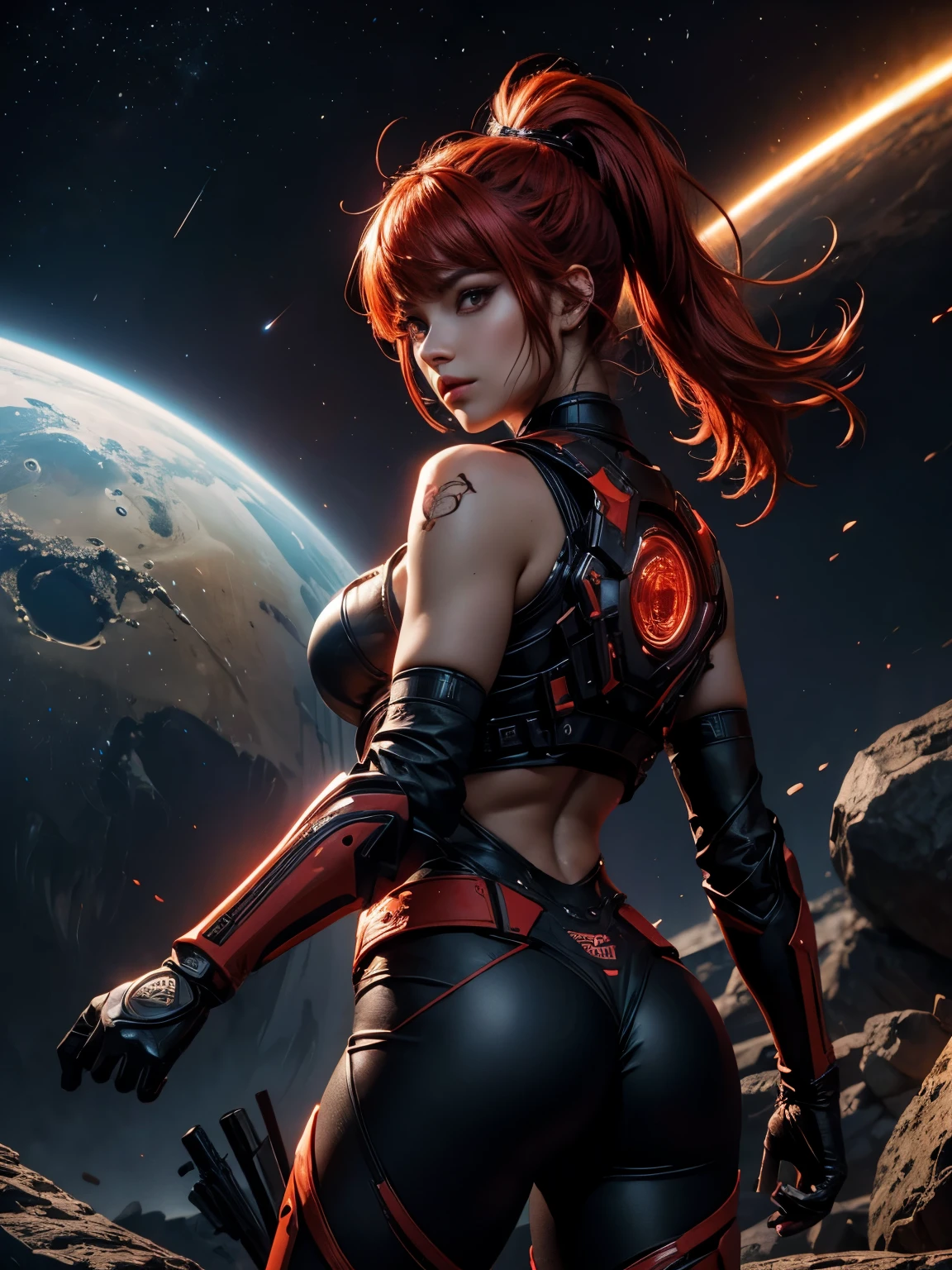 (best quality), (high detail), (high resolution), Scorpio zodiac, (neon red 1:1), astrology, mars and Hades, HDR, 4k, 8K, 3D