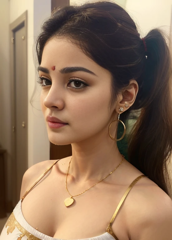 Txt2Img
18:11:58
(masterpiece, realistic:1.8), (extremely intricate:1.2), (photorealistic:1.4), (extremely delicate), (ultra realistic:1.8), absurdres, highres, ultra detailed, looking into camera, photograph, (indian actress girl), (massive breast:0.5), ((slim, skinny:1.3)), oval jaw, delicate features, beautiful face, bright green eyes, dark_hair, dynamic long hair, large ponytails, white swimsuit, gold trim, firm body, tight abs, gold_earrings, necklace