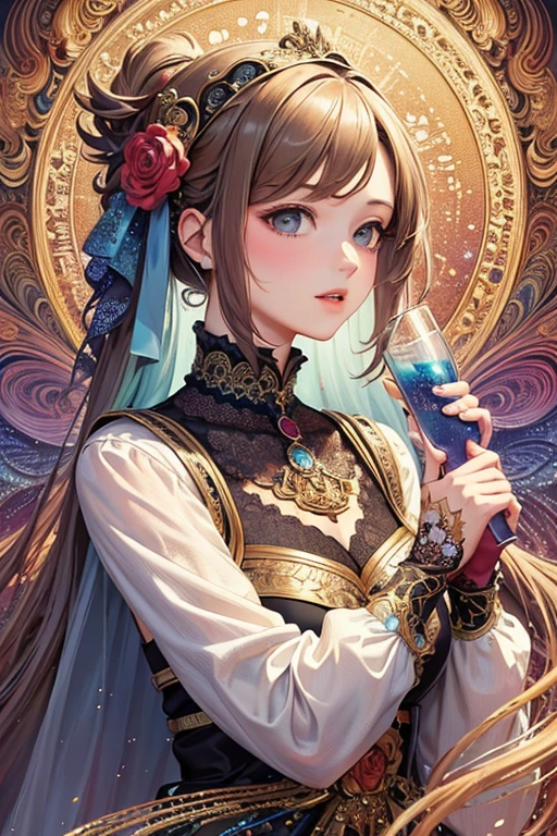 (masterpiece, highest quality, highest quality, official art, beautiful and aesthetic:1.2), (1 girl), very detailed,(fractal art:1.3),colorful,most detailed