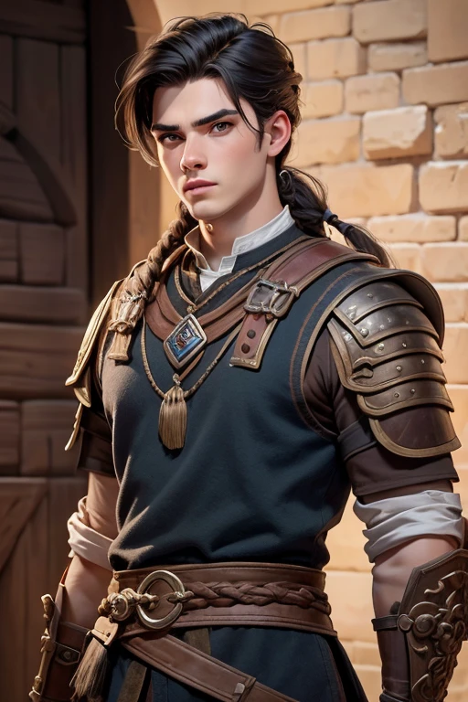 Joven, vikingo, cultura vikinga, con arcos en las manos, adiestramiento, Estilo Juego de Tronos, medieval, Pelo corto con flequillo, machista, male, (((joven))).