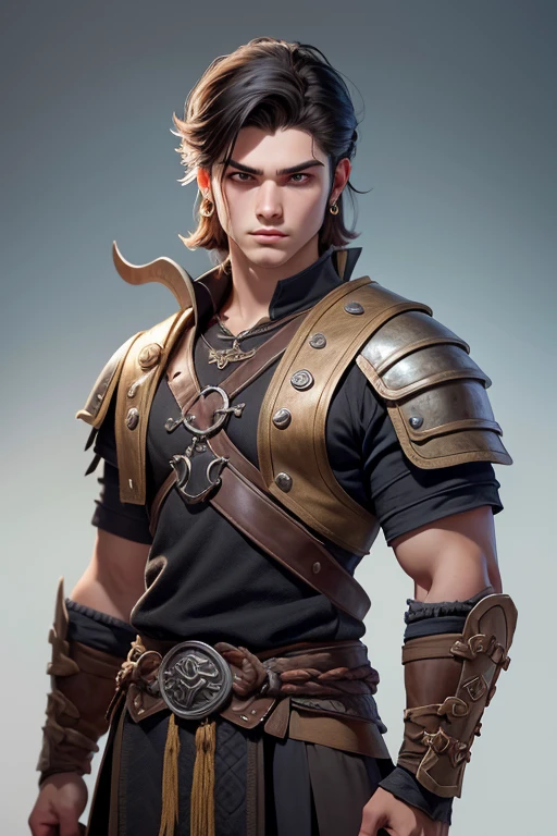 Joven, vikingo, cultura vikinga, con arcos en las manos, adiestramiento, Estilo Juego de Tronos, medieval, Pelo corto con flequillo, machista, male, (((joven))).