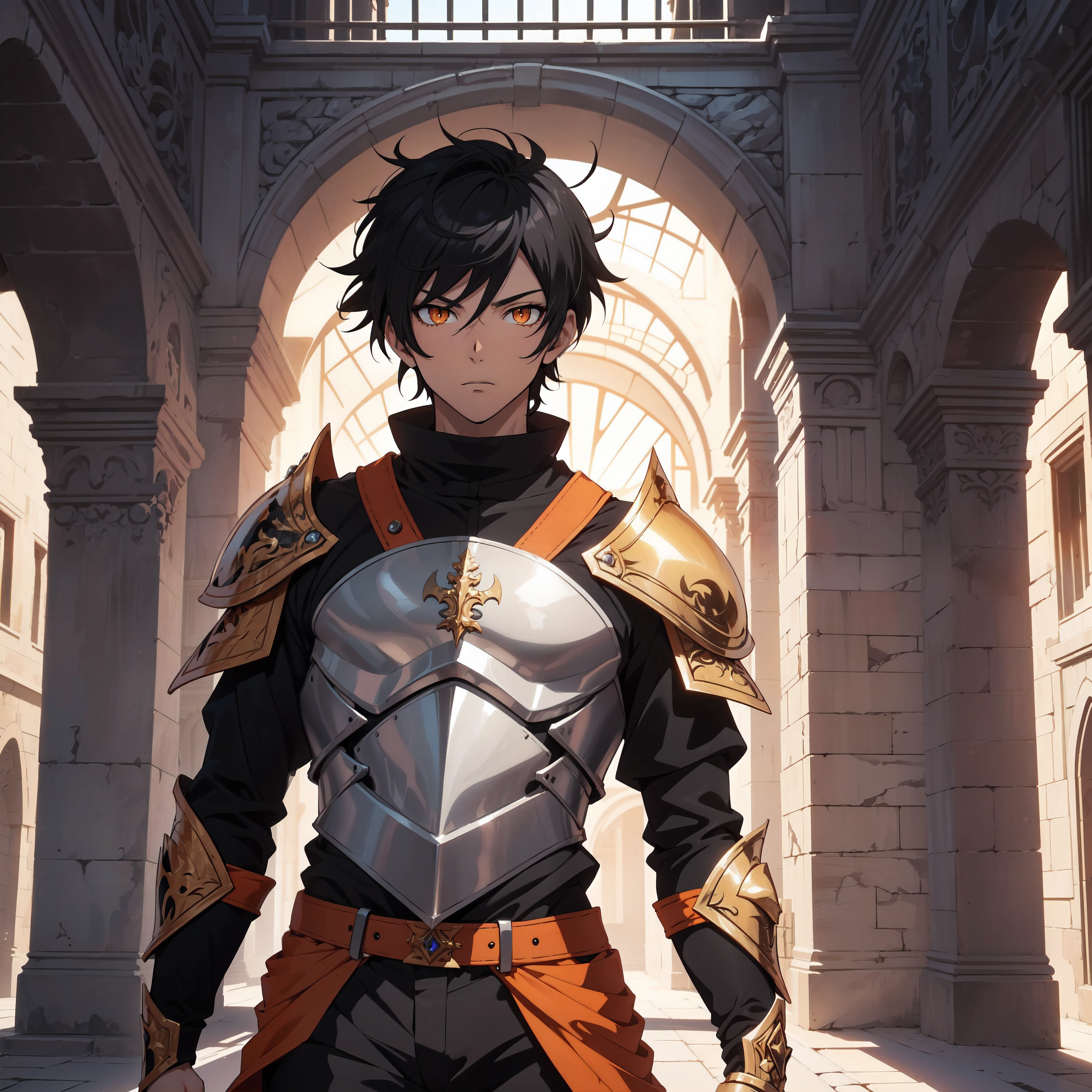 128K Ultra High Definition,
128K Ultra High Quality,
128K Ultra High Resolution,
Best Definition,
Best Quality,
Best Resolution,
Perfectly Detailed,
Perfectly Designed,
Extremely Detailed,
Extremely Designed,
Hyper Detailed,
Hyper Definition,
Hyper Quality,
Hyper Resolution,
Masterpiece,
(((Anime))),
Body Shot,
(((Boy))),
Handsome,
Muscular Body,
(((Black Short Hair))),
(((Orange Eyes))),
(((Hyper Detailed & Perfectly Designed With Ultra High Quality Ruby Warlord Armor))),
(((Inside Of Medieval Royal Palace Background Scenery))),